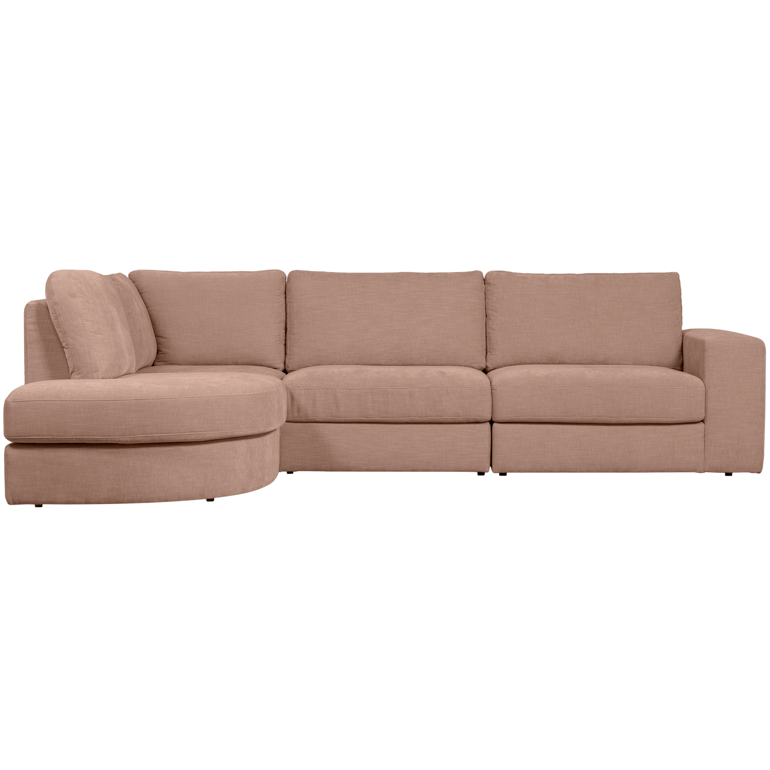 Left-facing FAMILY corner sofa in pink