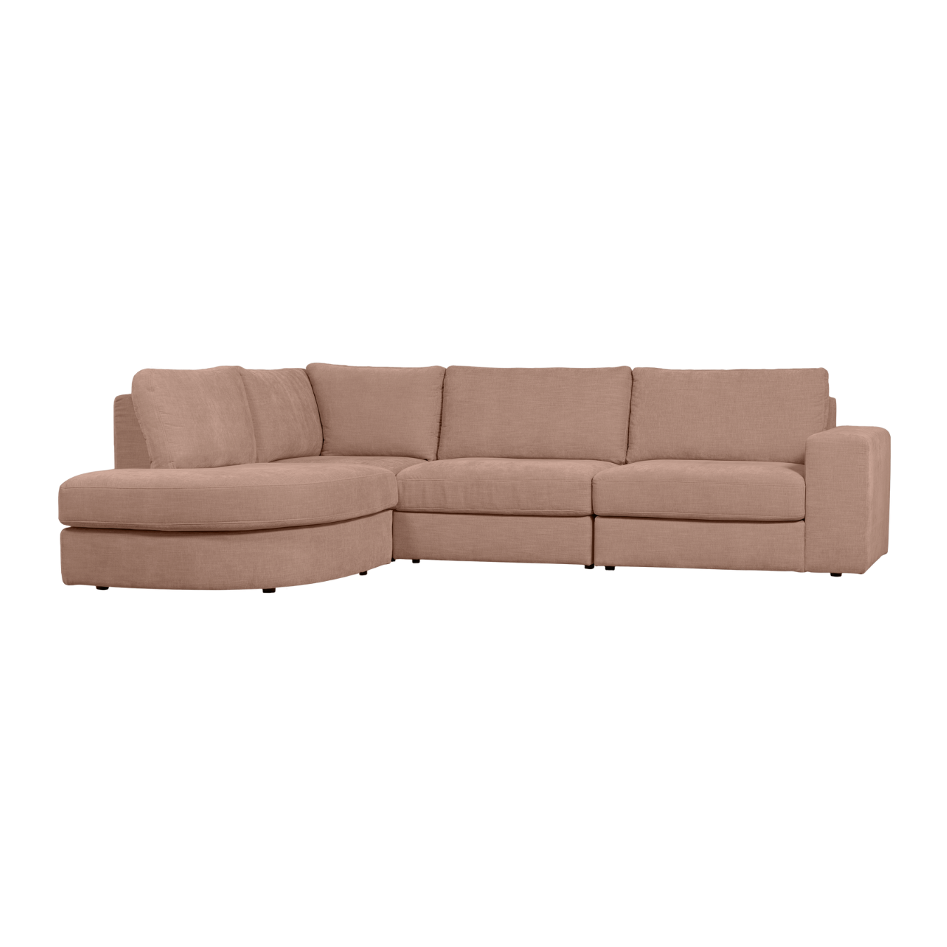 Left-facing FAMILY corner sofa in pink