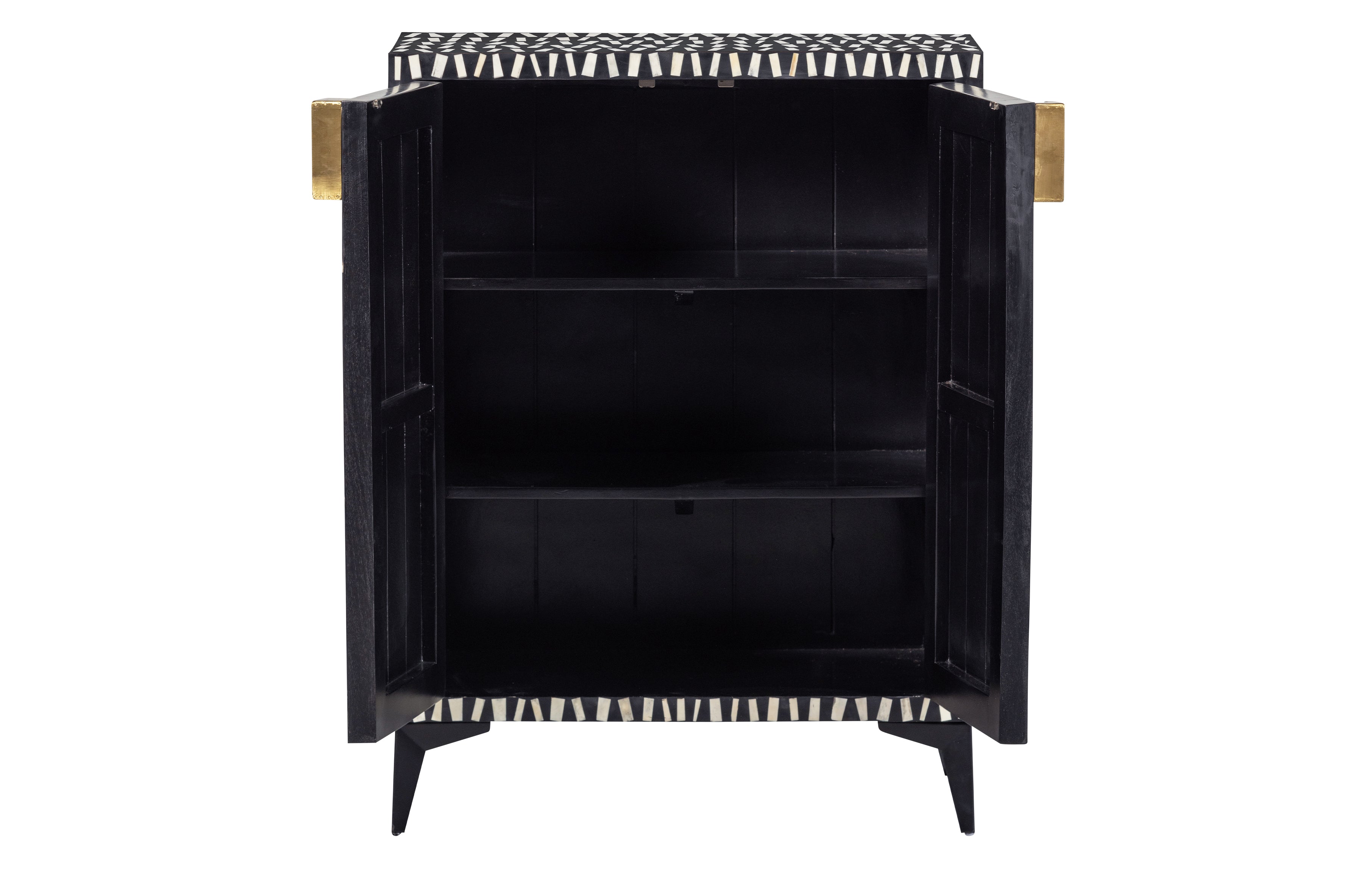 Menne Cabinet Wood Black/White