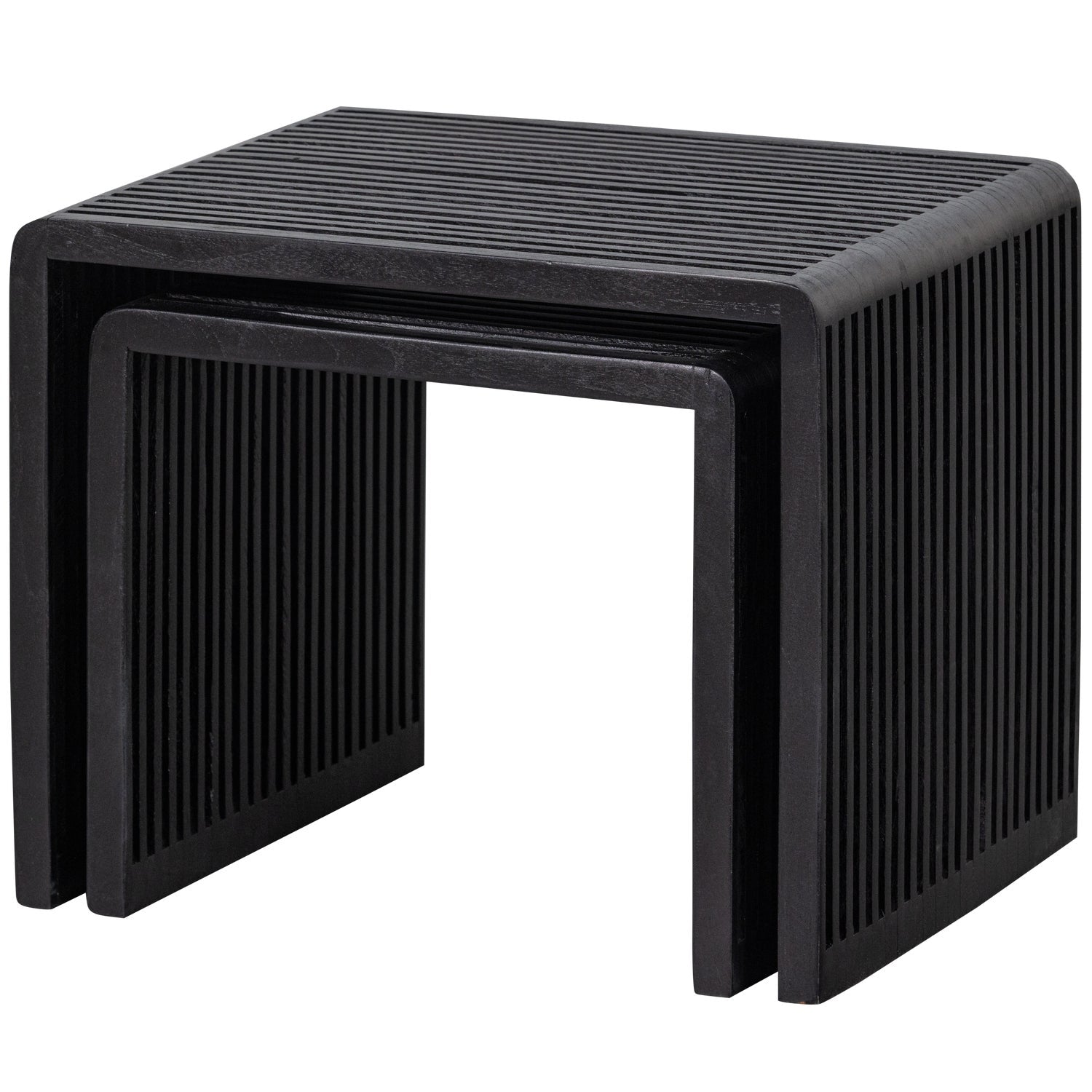 Willa Tischset Schwarzes recyceltes Holz