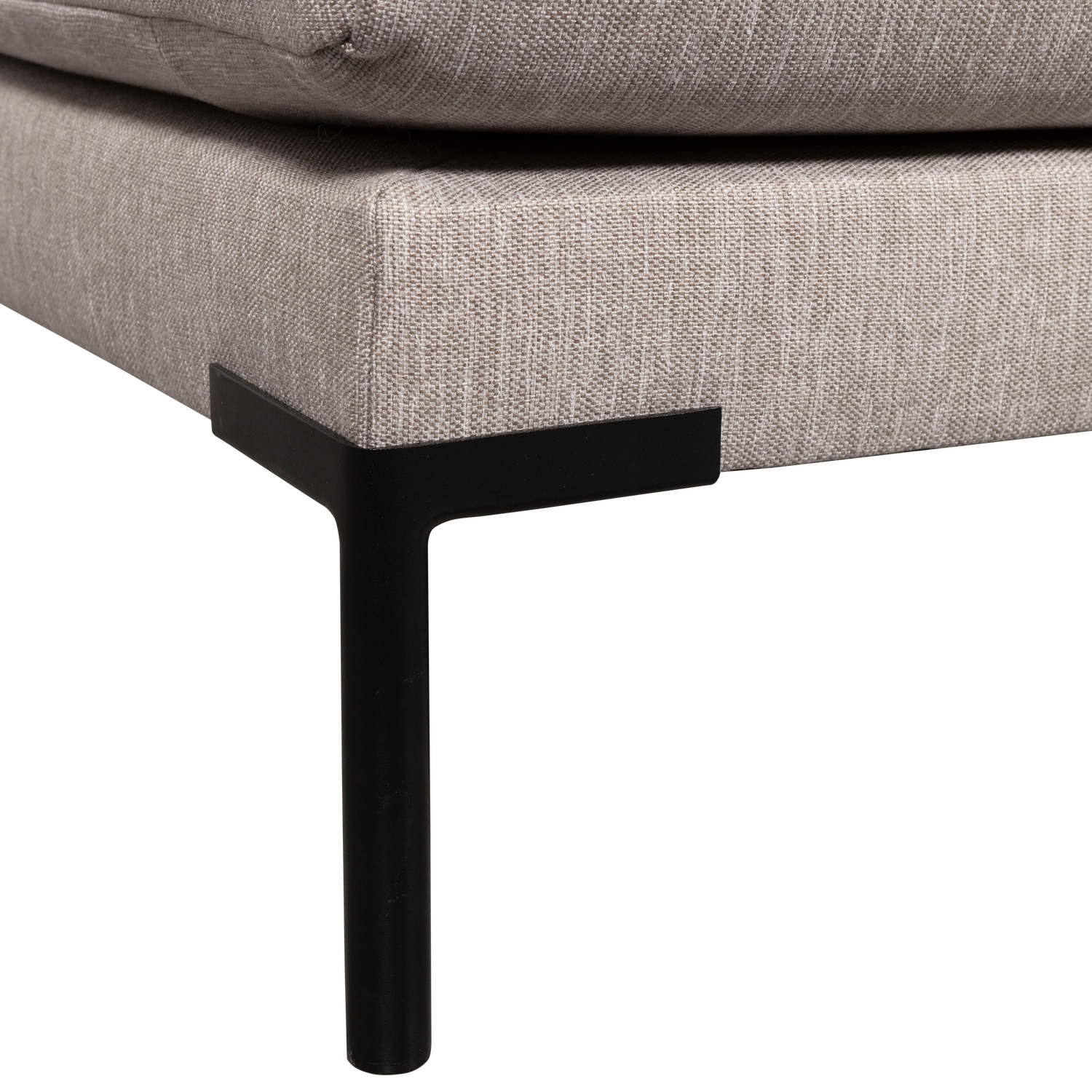 Left-sided chaise longue COUPLE DINING BENCH beige