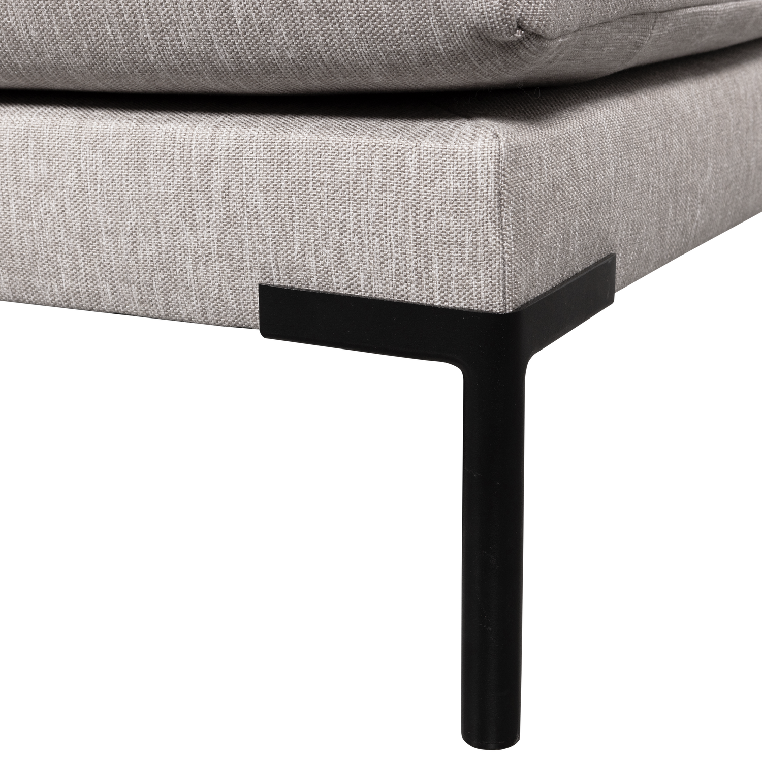 Right-facing Settee COUPLE DINING BENCH light gray
