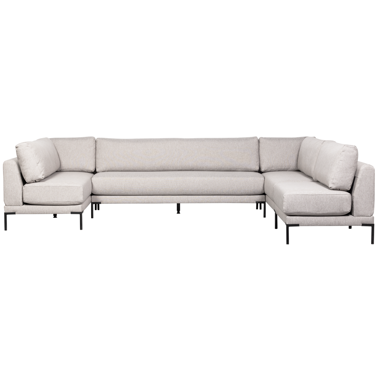 Right-facing Settee COUPLE DINING BENCH light gray