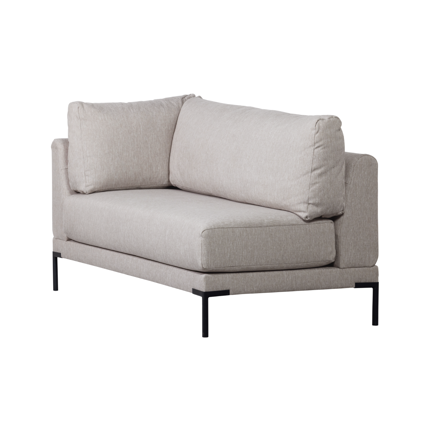 Right-facing Settee COUPLE DINING BENCH light gray