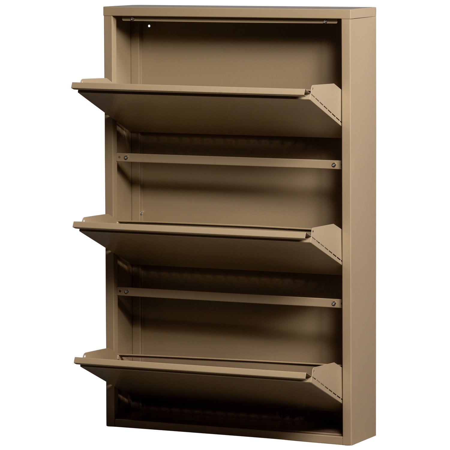 Sabine 3-Kompartentschuhschrank Metall Sand