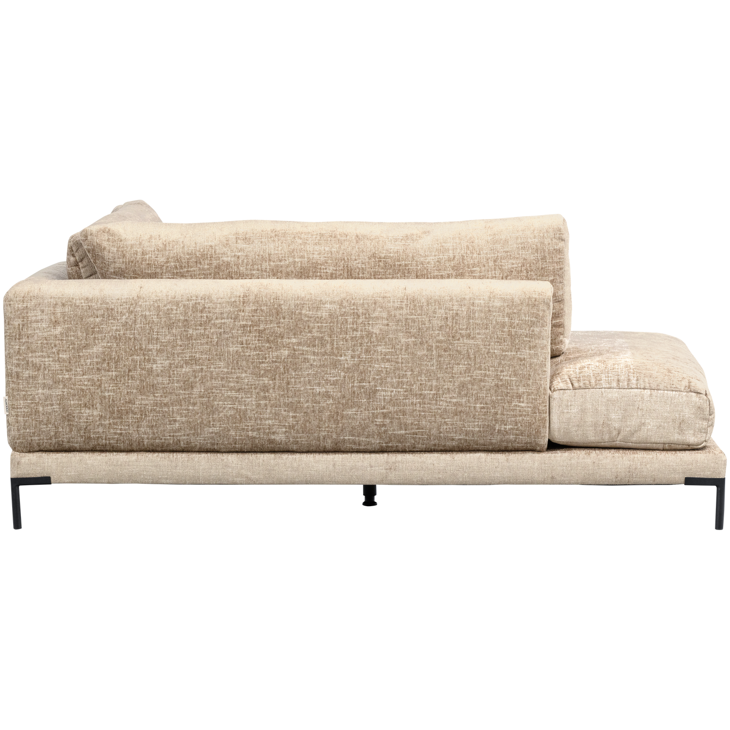 Right-facing chaise longue COUPLE beige mélange