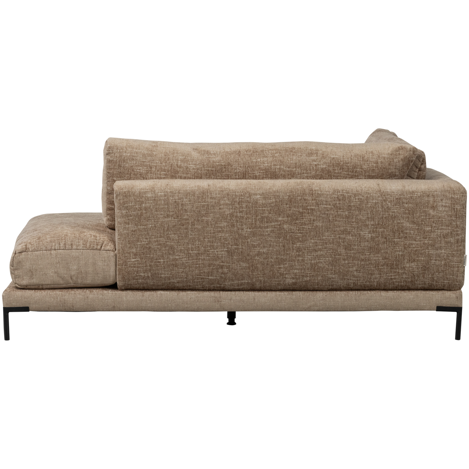Left-facing chaise longue COUPLE brown mélange