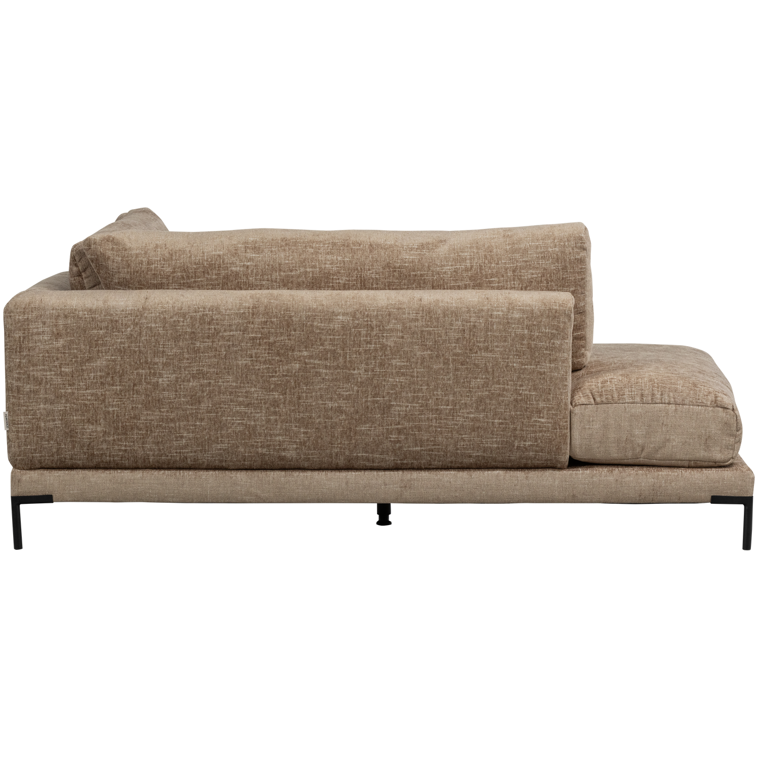 Right-facing chaise longue COUPLE brown mélange