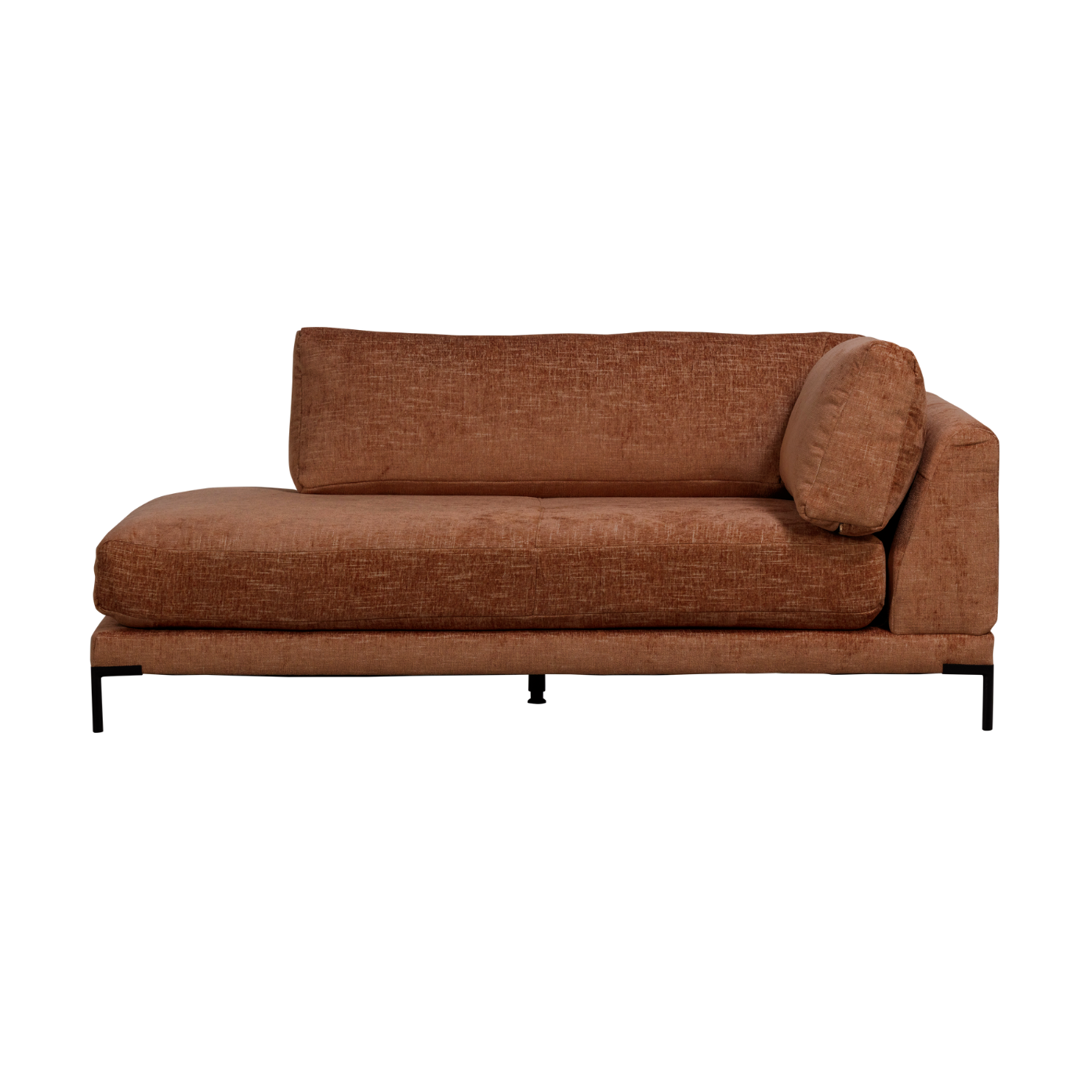 Right-facing chaise longue COUPLE rust mélange
