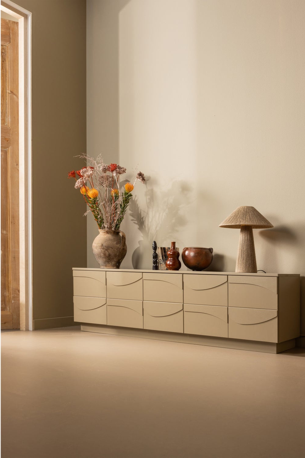 Teo TV Unit Pine Mud [FSC]