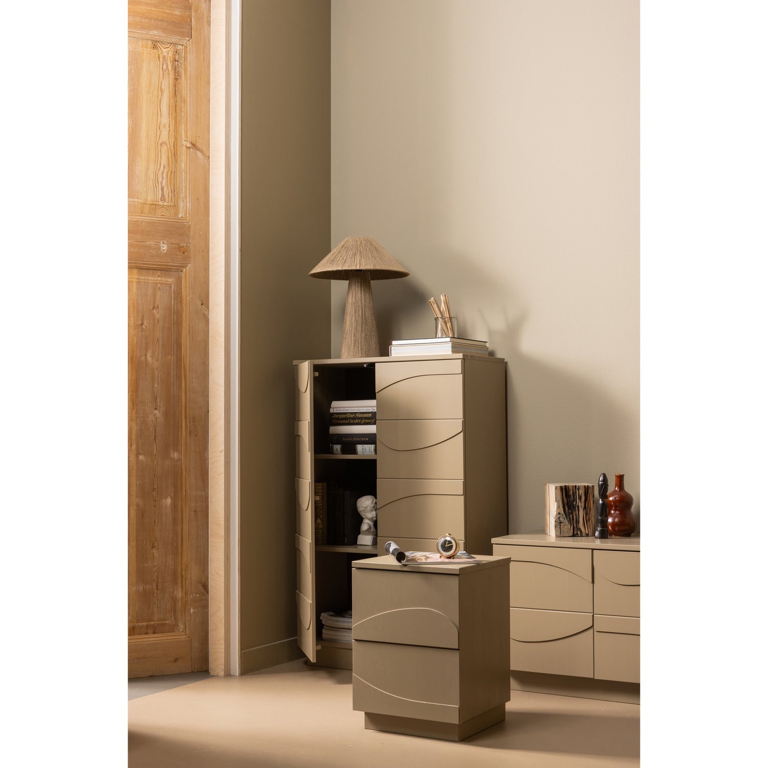 Teo Cabinet Pine Mud [FSC]