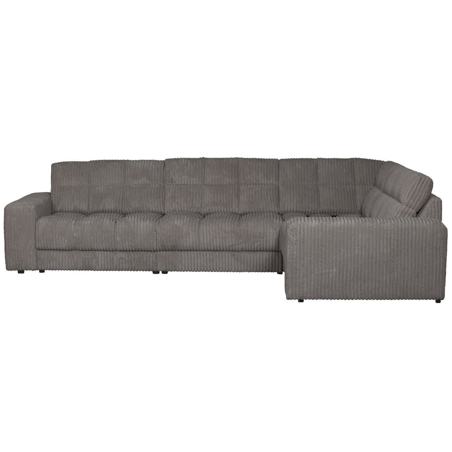 Sofa mit rechter Ecke SECOND DATE grauer Cordstoff