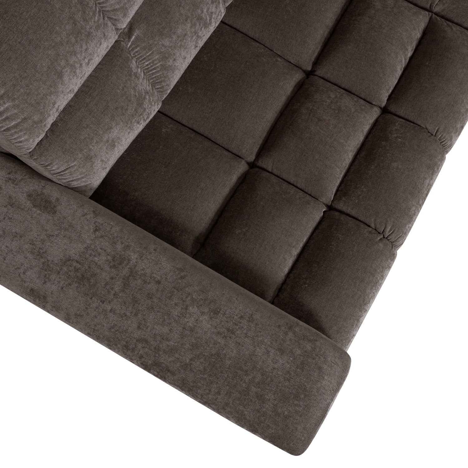 Right-facing corner sofa SECOND DATE warm gray