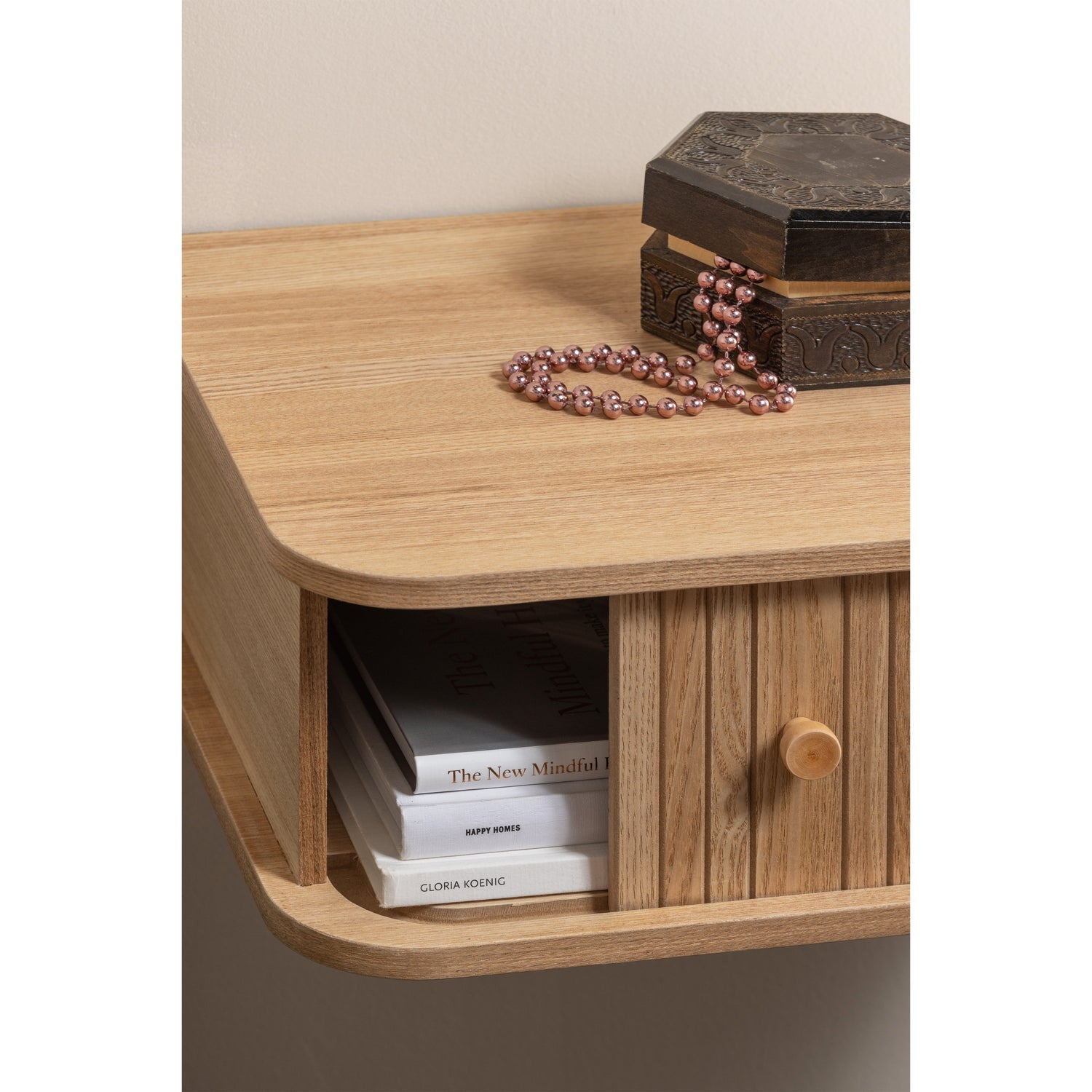 Hanging nightstand JENA poplar wood