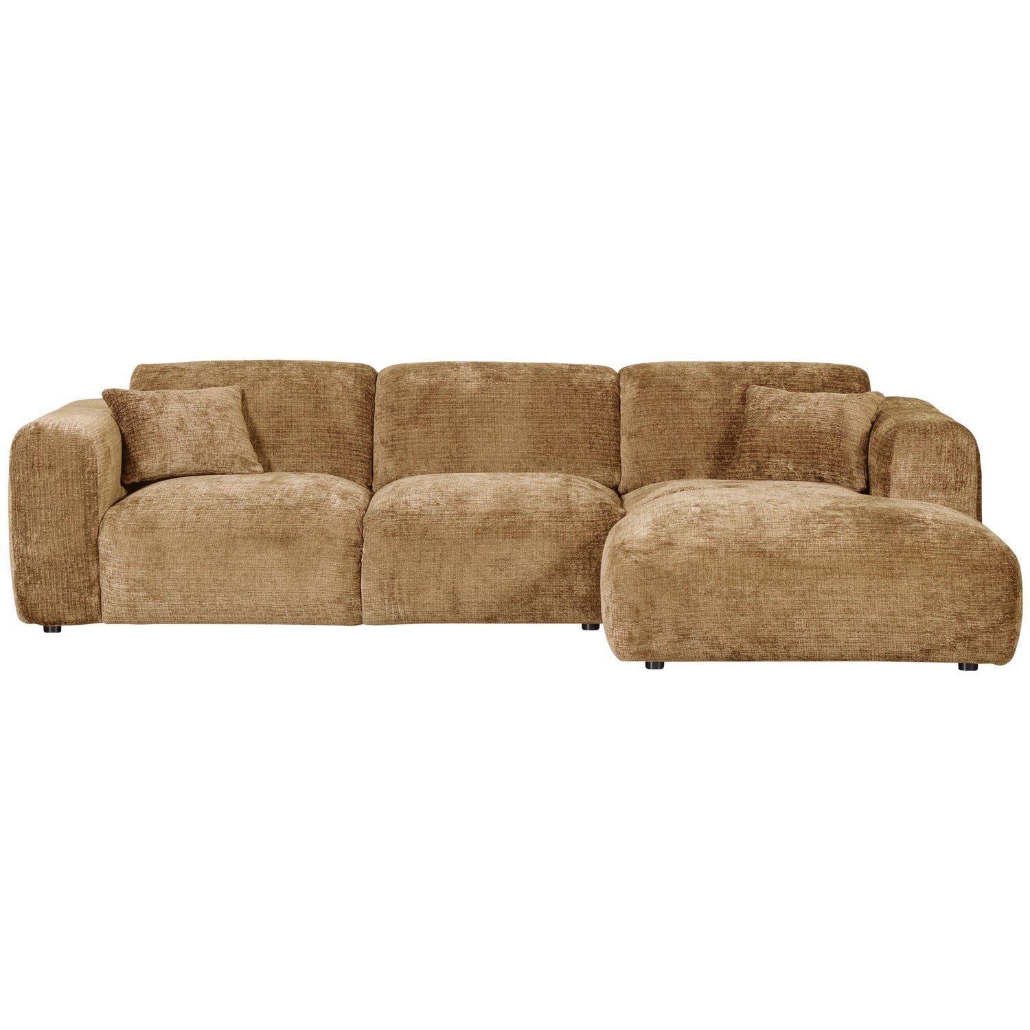 Modularer rechtsseitiger Ecksofa CLOUD in Honigfarbe