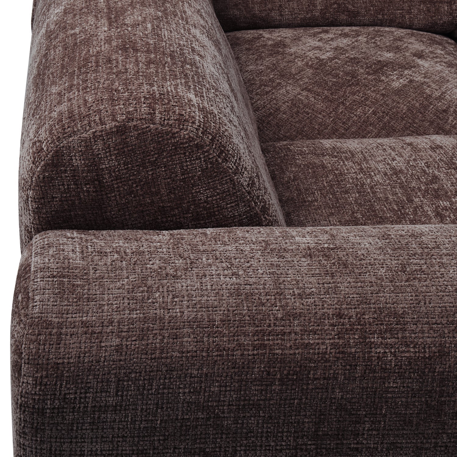 Left-facing panoramic corner sofa CLOUD in brown