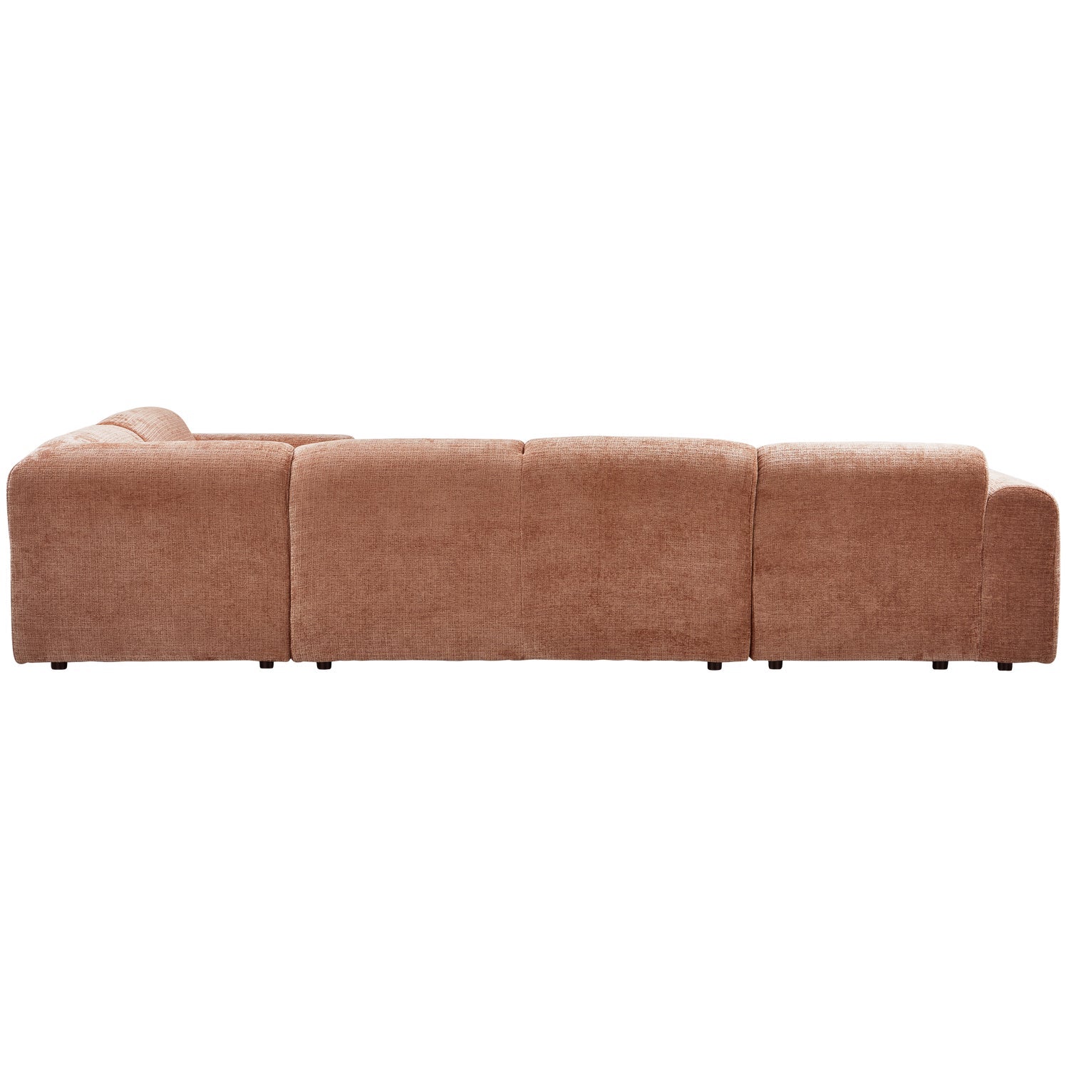 Panorama-Ecksofa rechts CLOUD Terrakotta