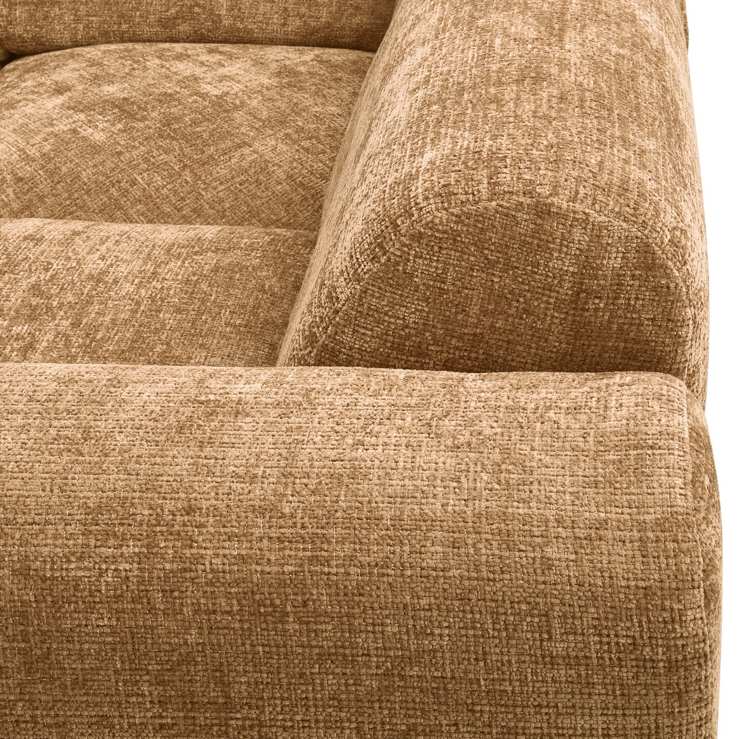 Panorama-Ecksofa rechts CLOUD honigfarben