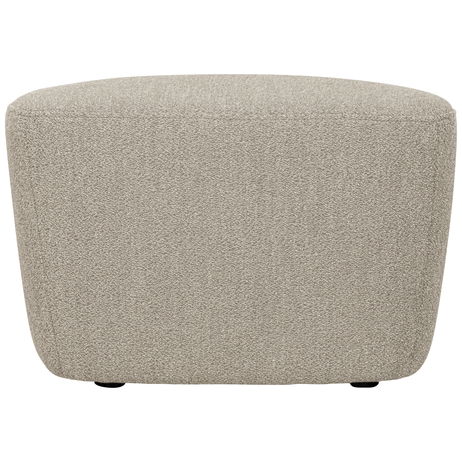 Lofty Beige Bouclé Pouf