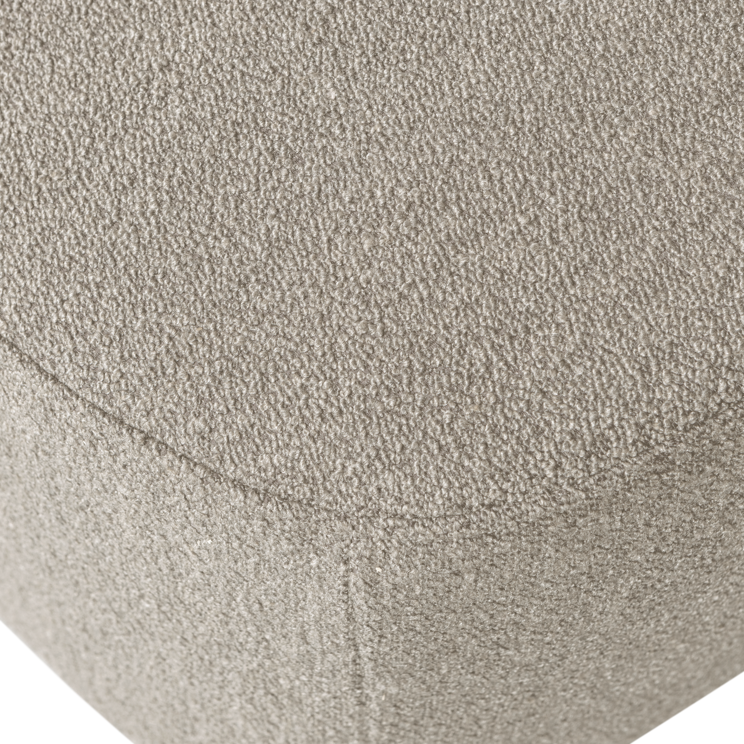Lofty Beige Bouclé Pouf
