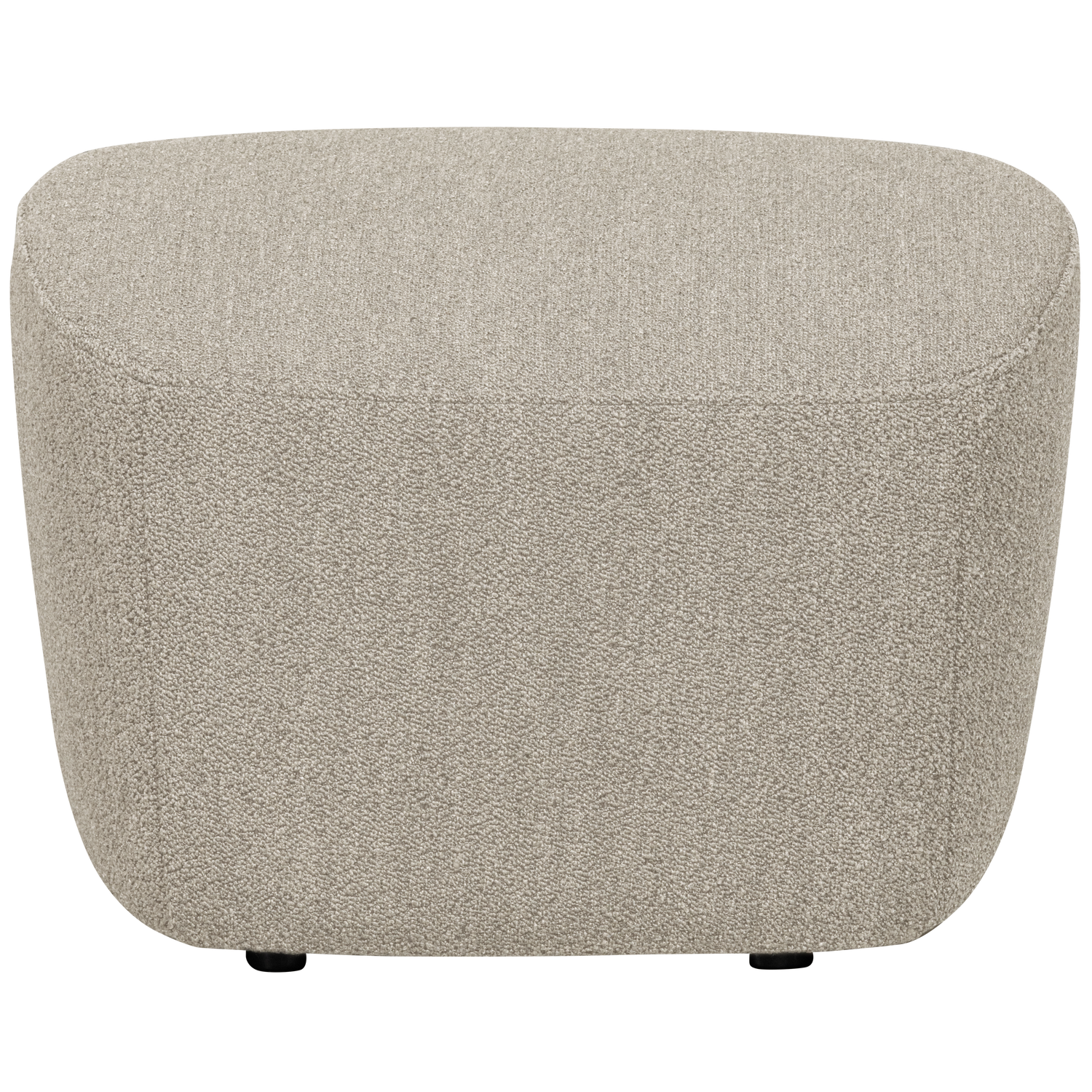 Lofty Beige Bouclé Pouf