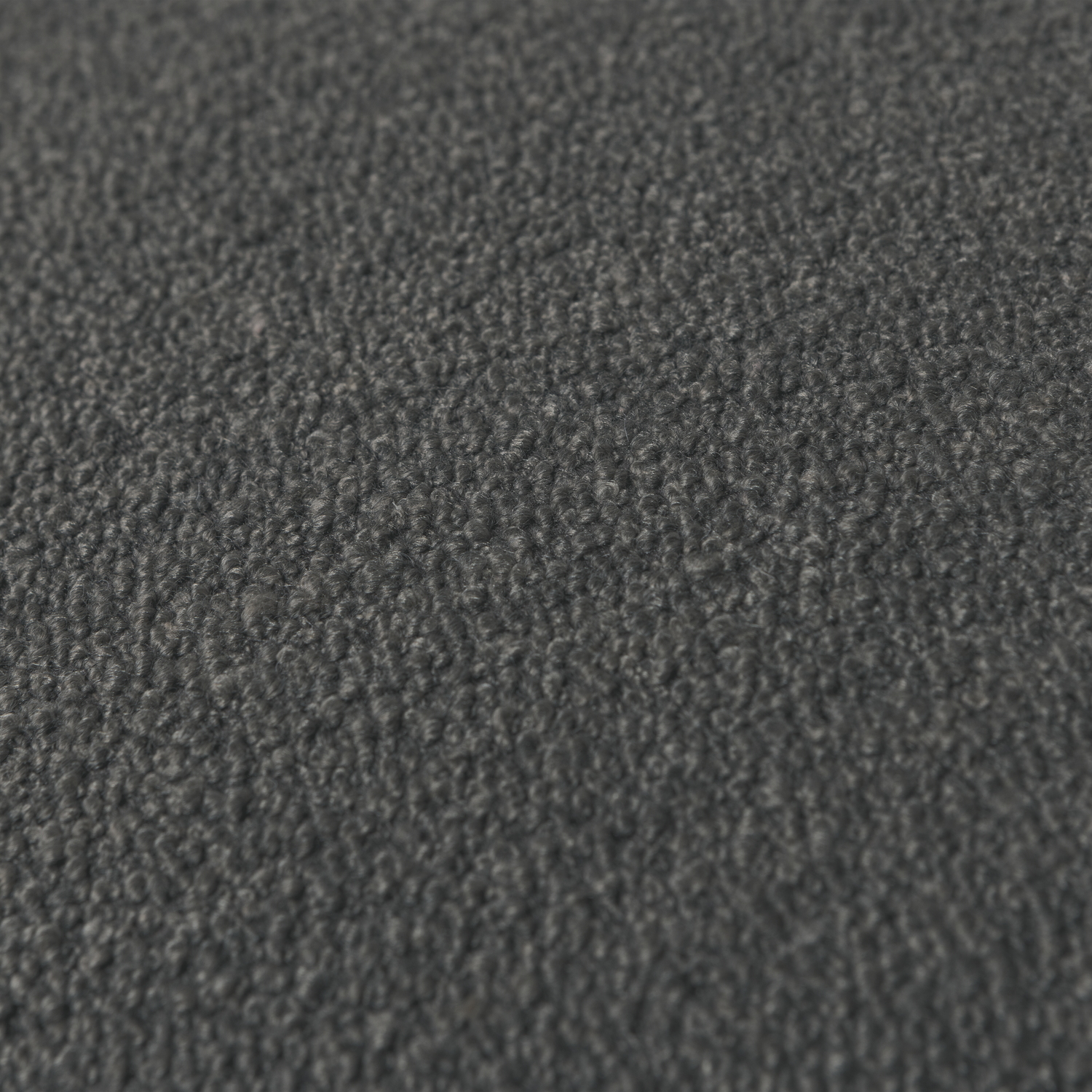 LOFTY Dark Gray Bouclé Pouf