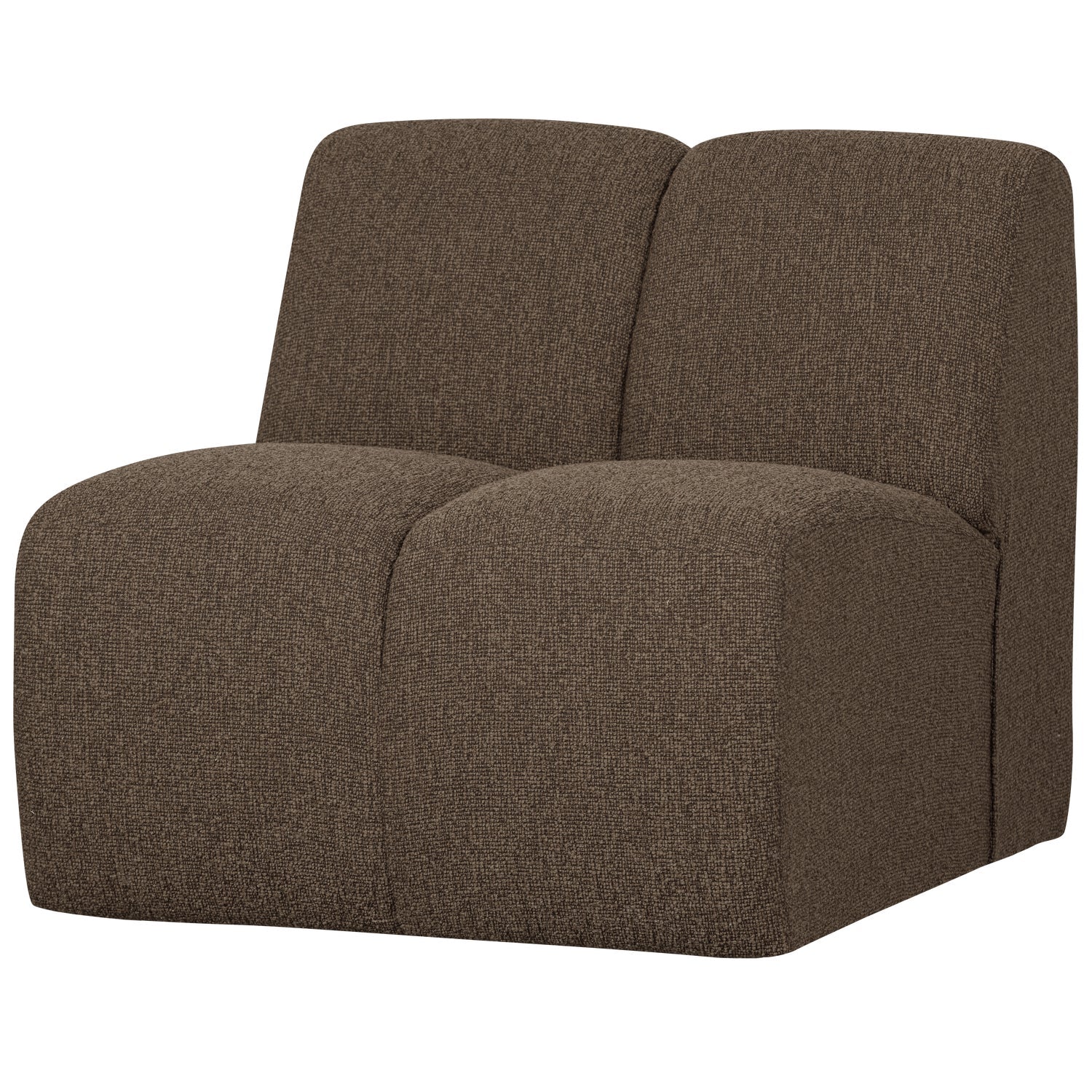 MOJO modular sofa - 1-seater dark brown bouclé element
