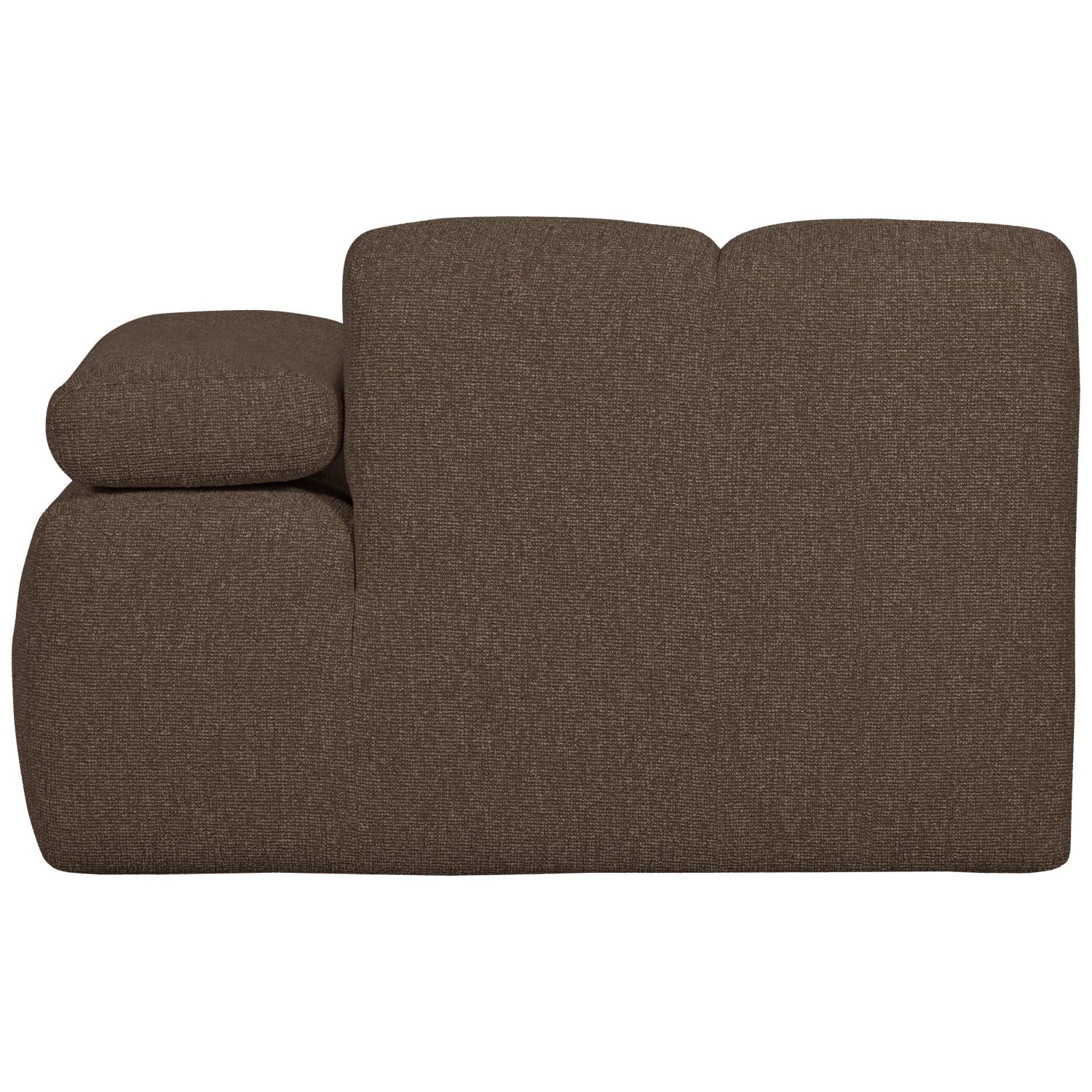 MOJO modular sofa - right-side element dark brown bouclé