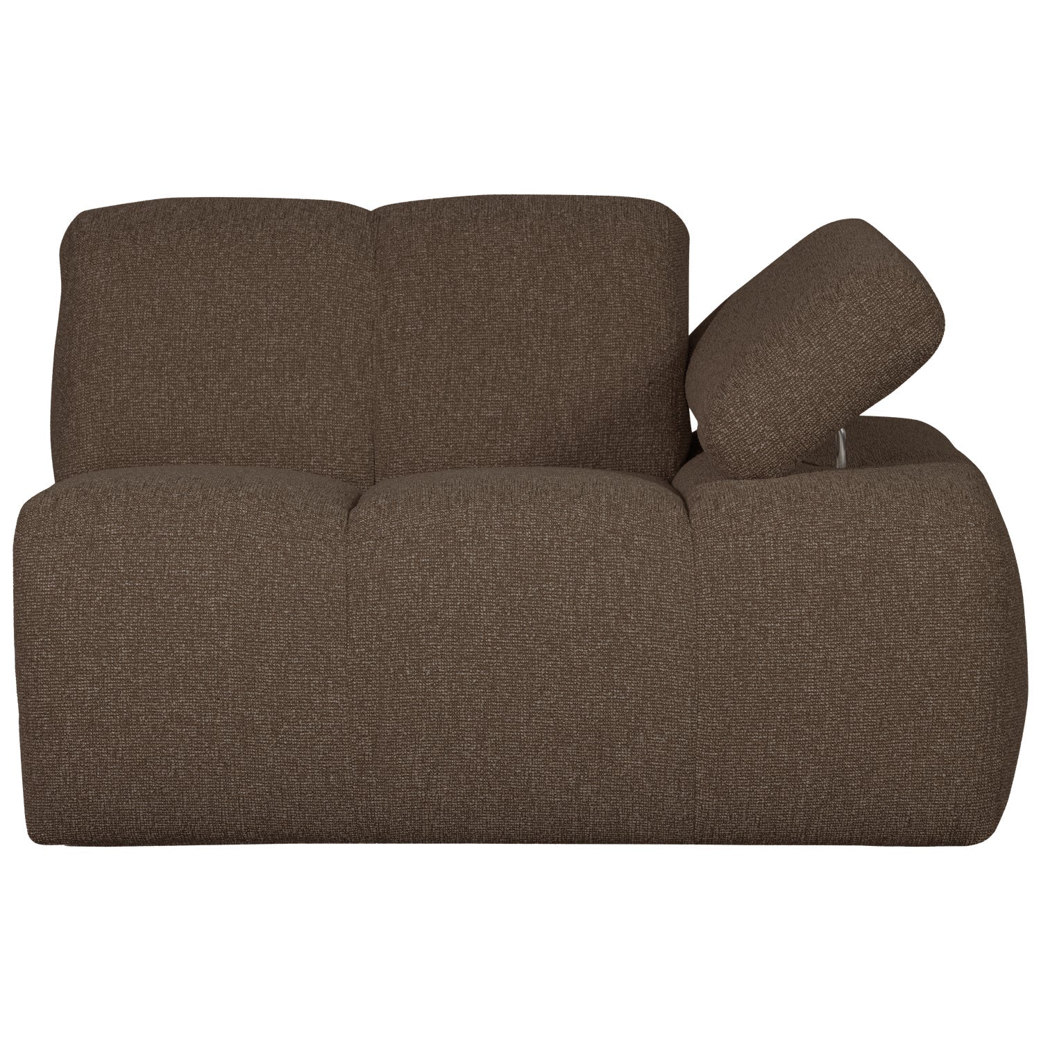 MOJO modular sofa - right-side element dark brown bouclé