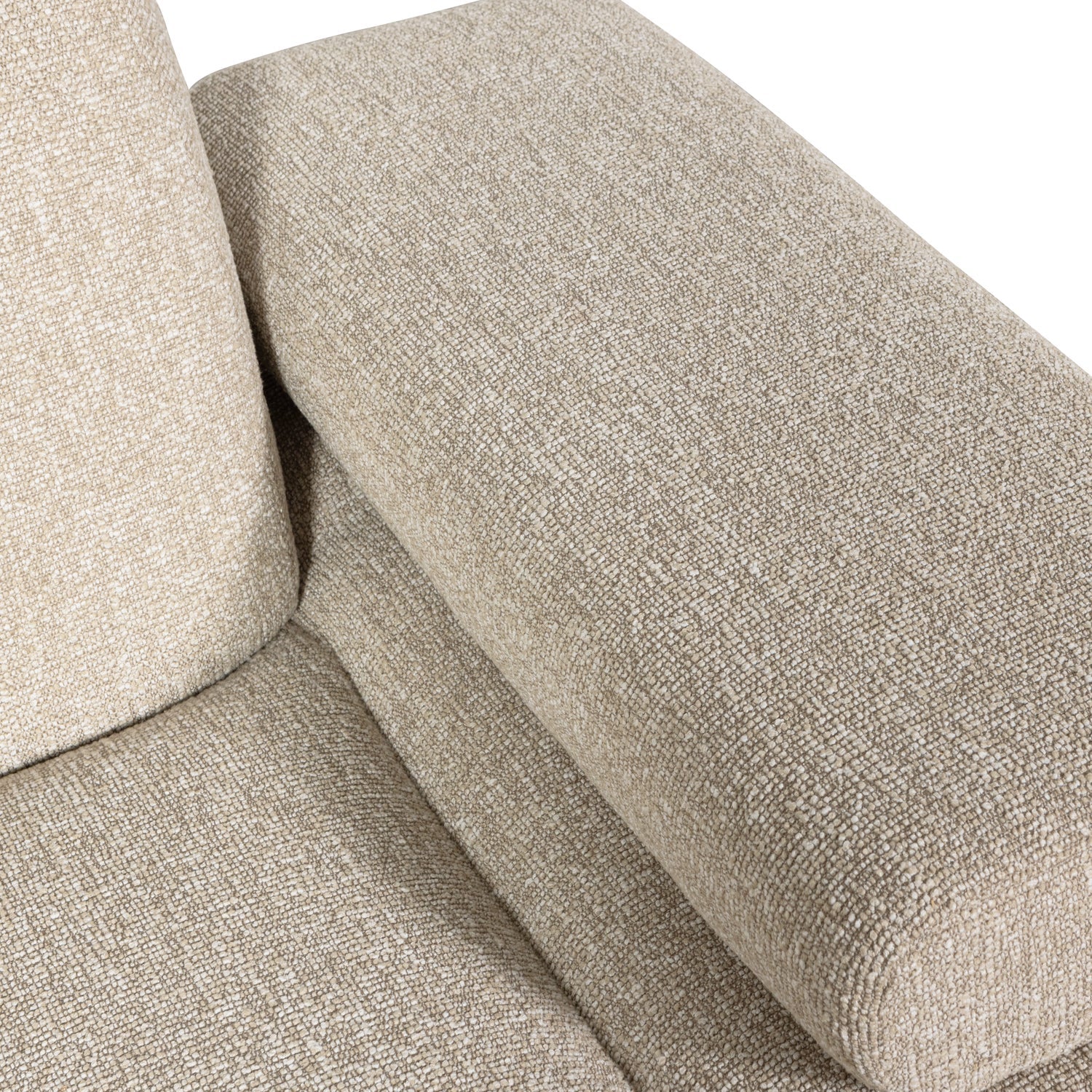 Modulares Sofa MOJO - rechte Element in beigem Melange Bouclé