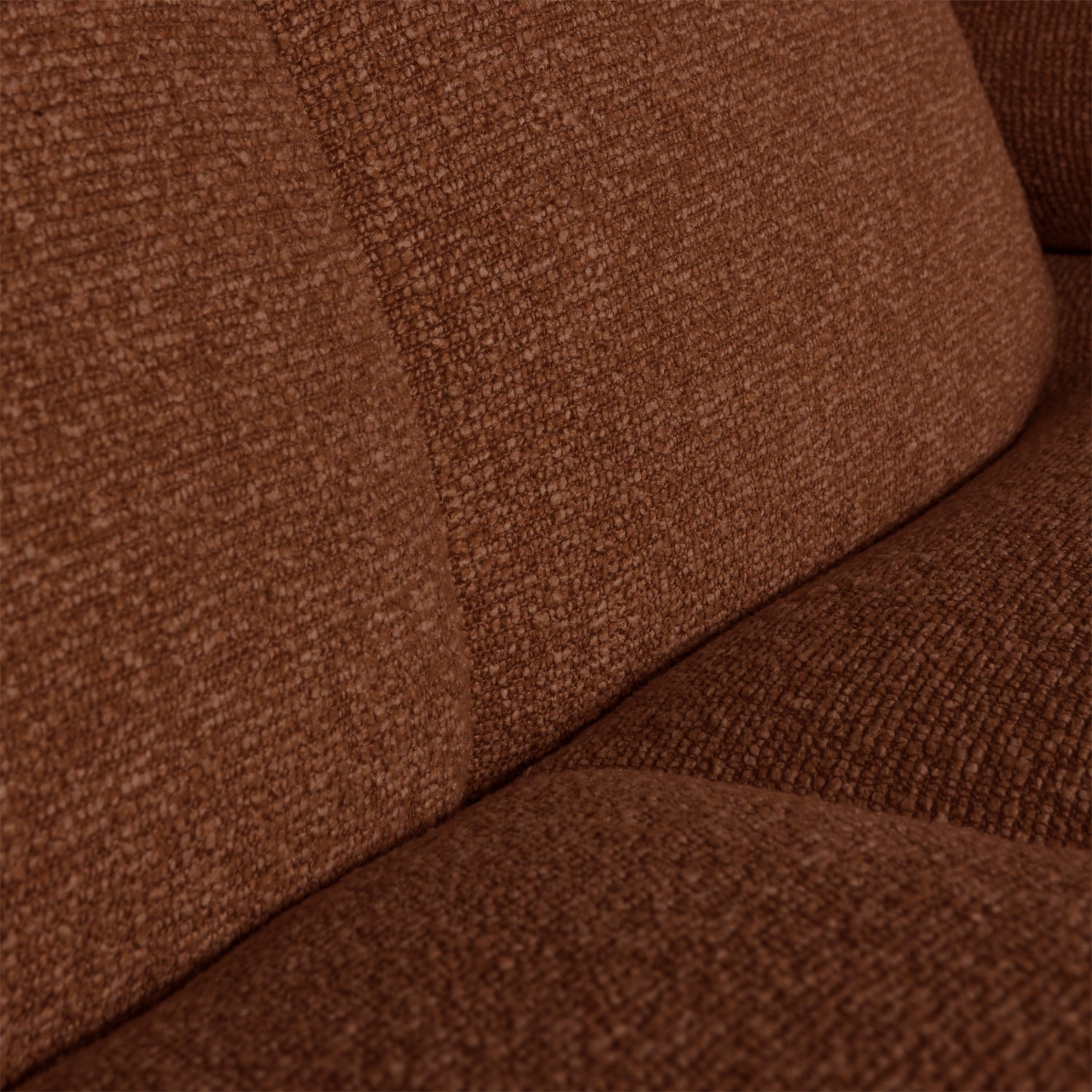 Modulares Sofa MOJO - 1,5-sitziges Element rechtsseitig in braunem Bouclé [Klaudia]