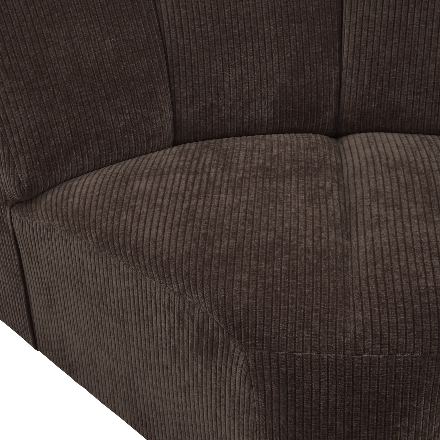 Modulares Sofa MOJO - Eckelement in dunkelbraunem Cord