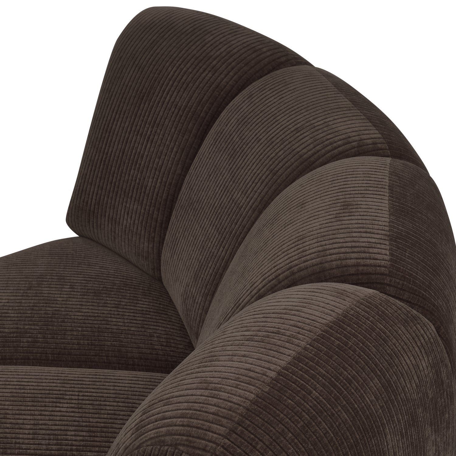 Modulares Sofa MOJO - Eckelement in dunkelbraunem Cord