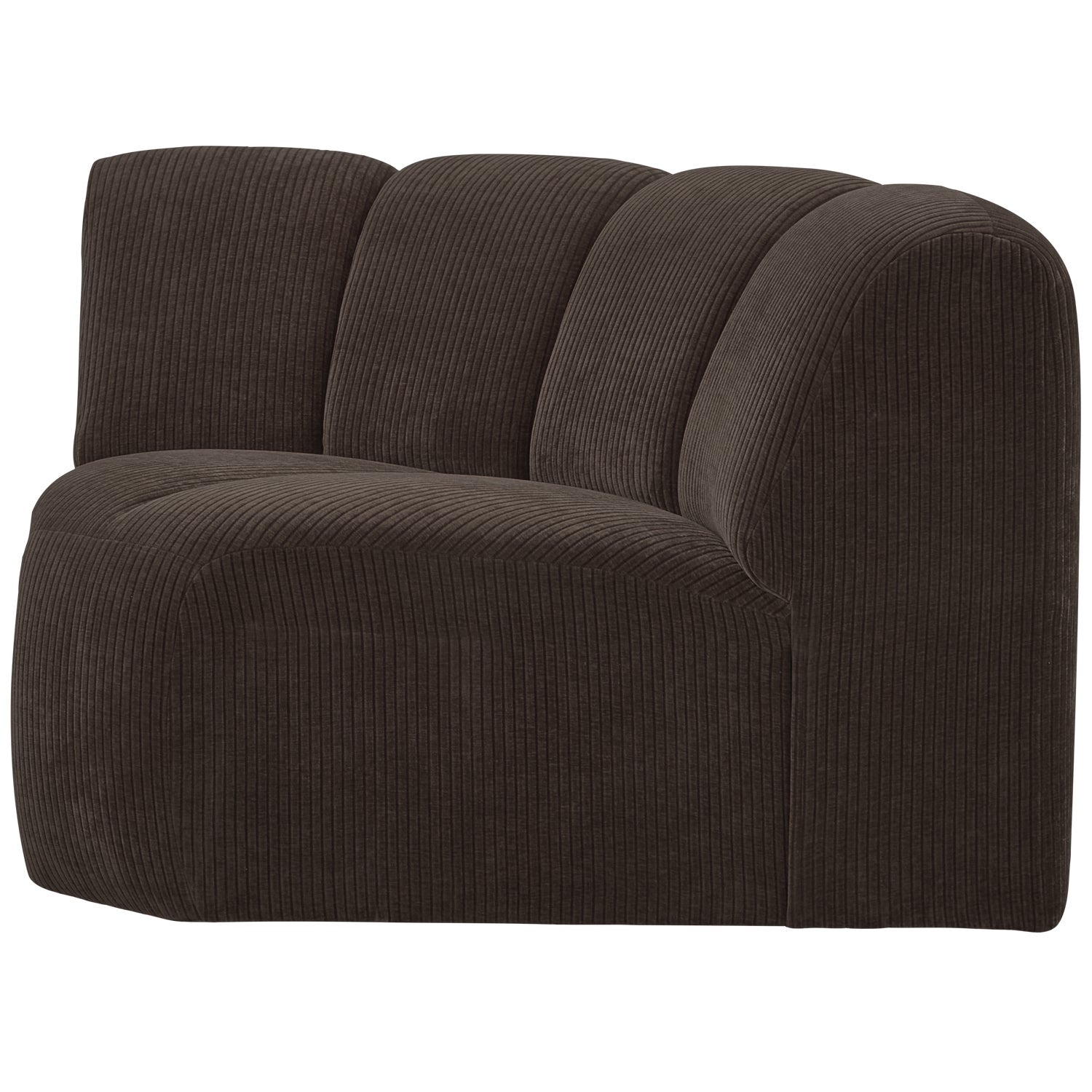 Modulares Sofa MOJO - Eckelement in dunkelbraunem Cord