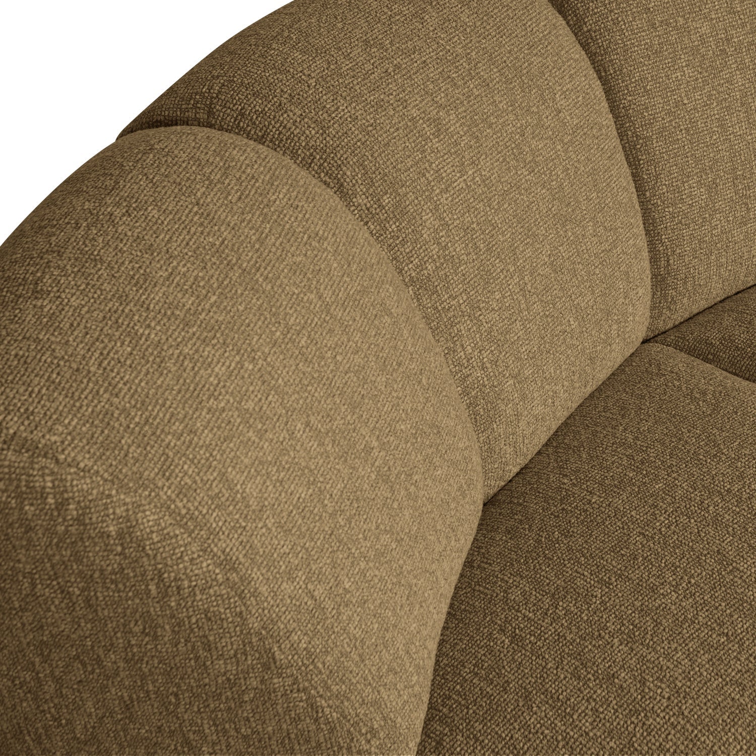 Modulares Sofa MOJO - dunkles honigfarbenes Bouclé-Eckelement