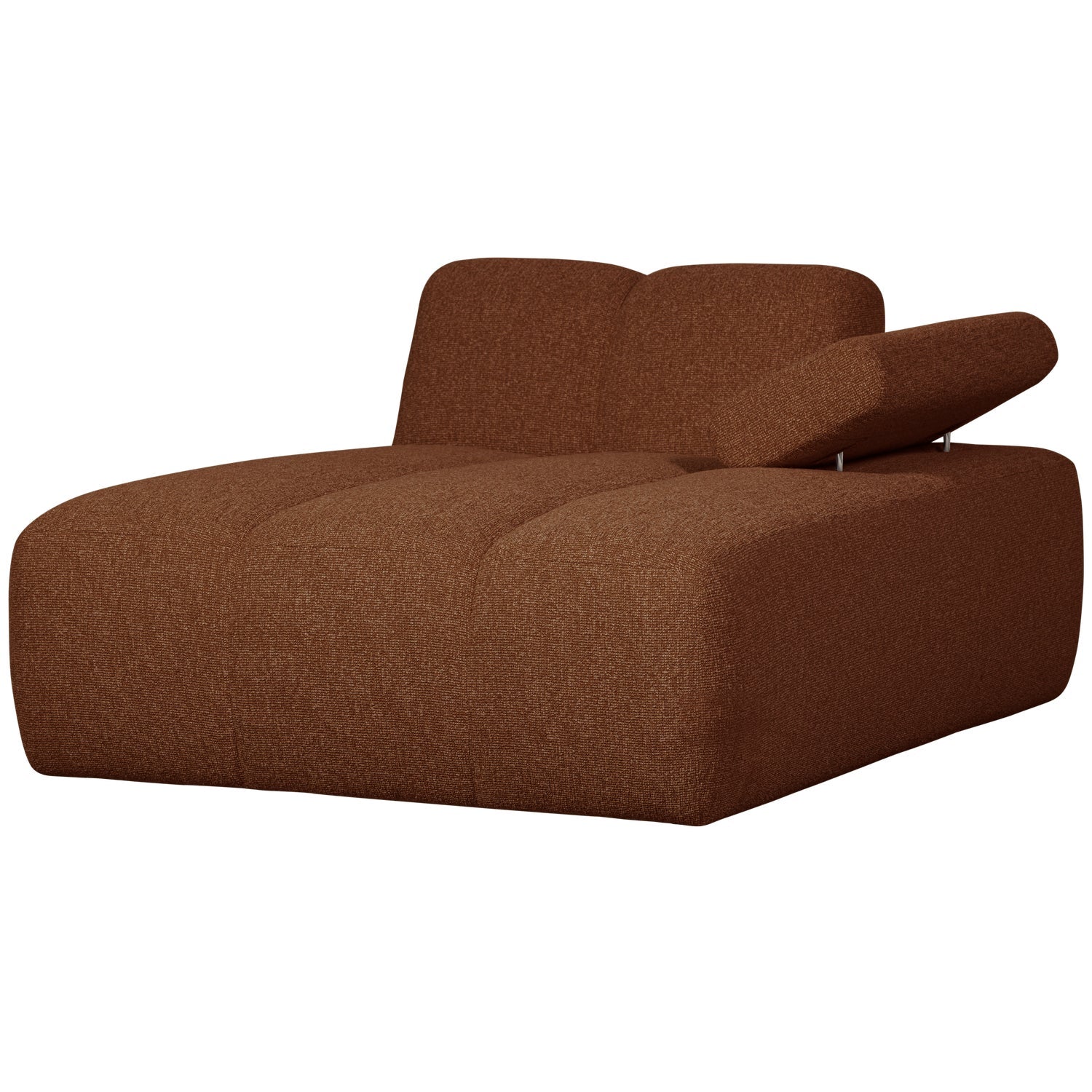 MOJO modular sofa - right-facing brown bouclé chaise longue