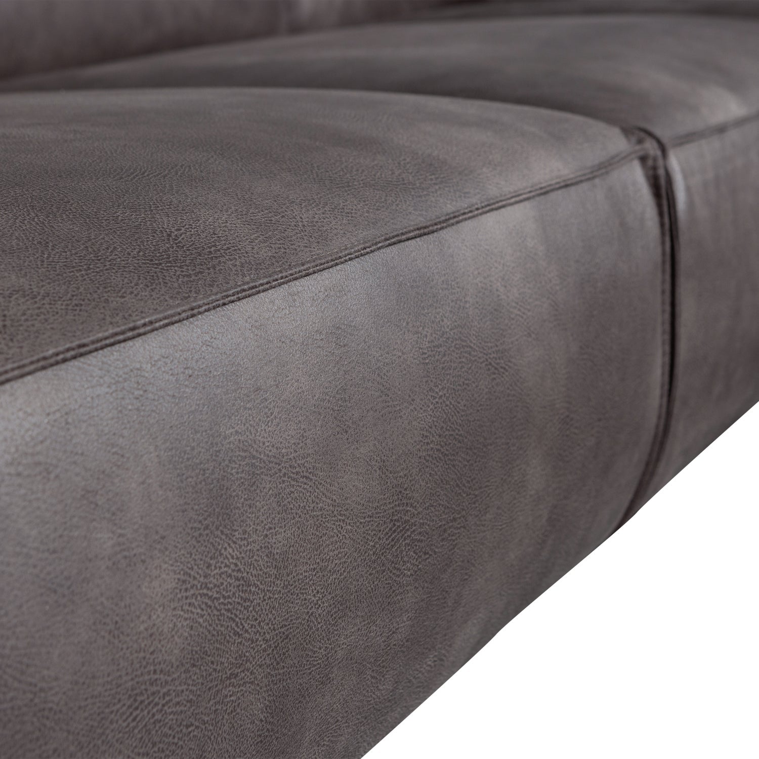 3-seater STATEMENT sofa dark gray eco-leather