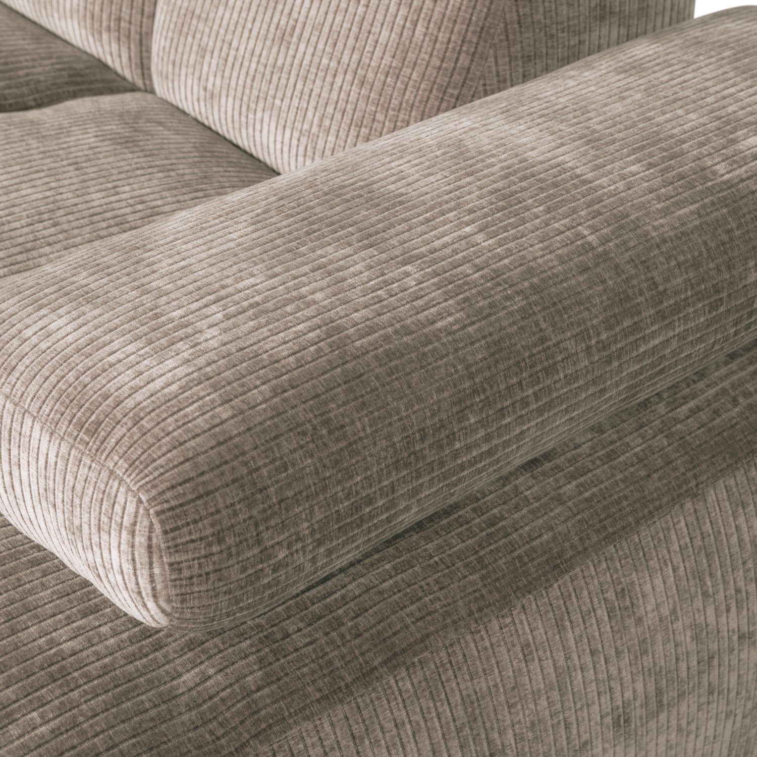 Mojo Chaise Longue Right Woven Rib Stoff dunkler Sand