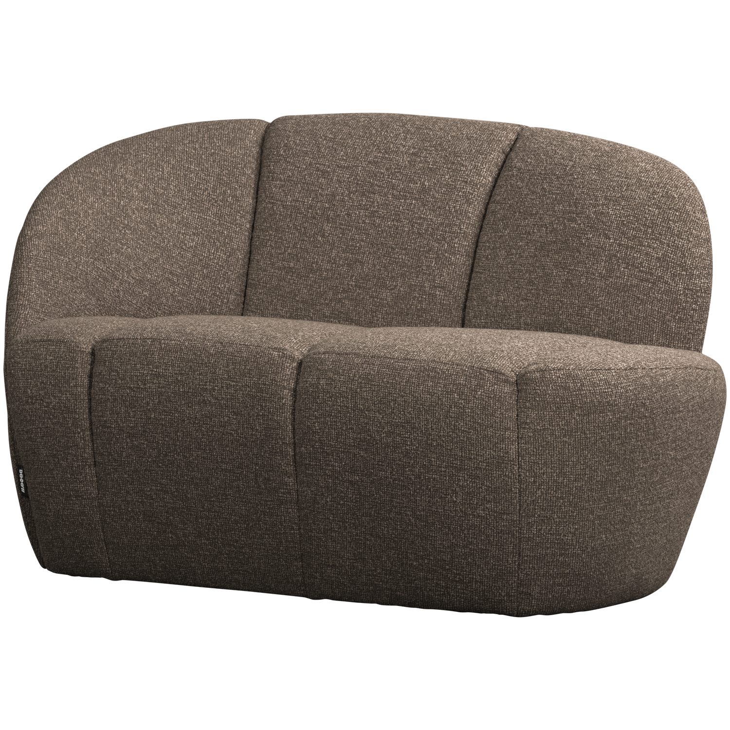 Sofa linksseitig 2-sitzig MOJO braun meliert Boucle