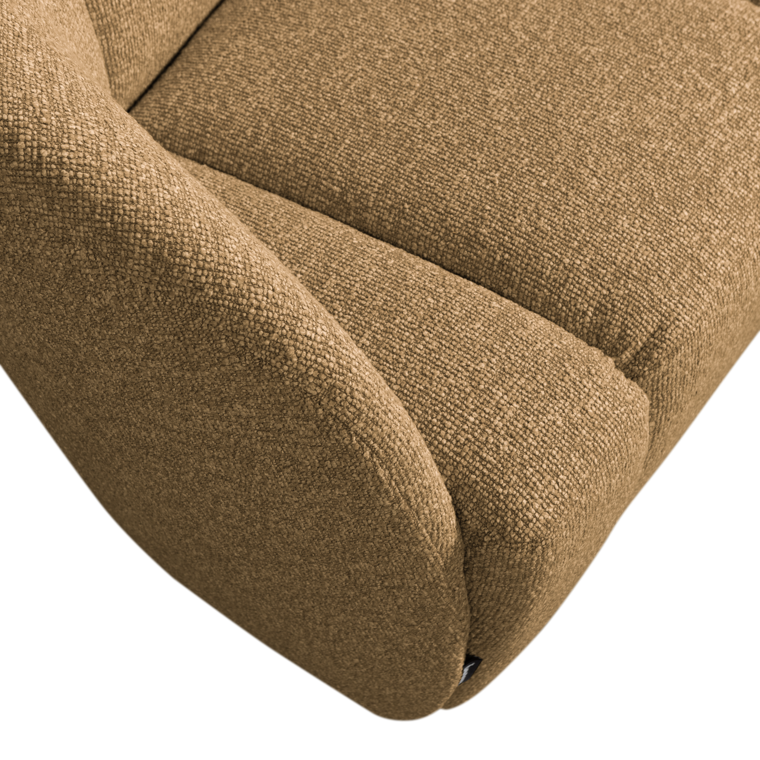Sofa linksseitig 2-sitzig MOJO honigmelange Boucle