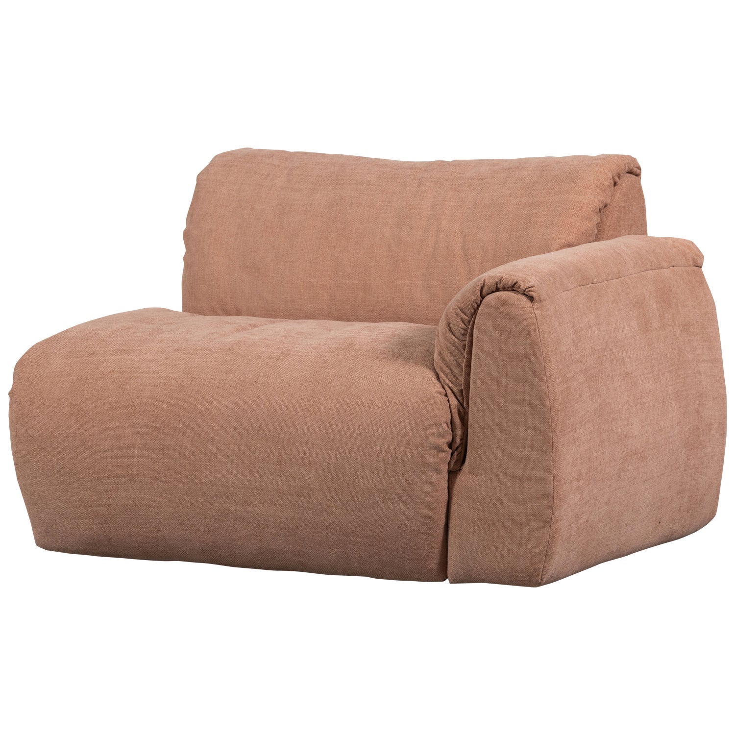 Rechtsseitiges modulare Sofa BAGGY - 1-sitziges Element in Rosa [Klaudia]