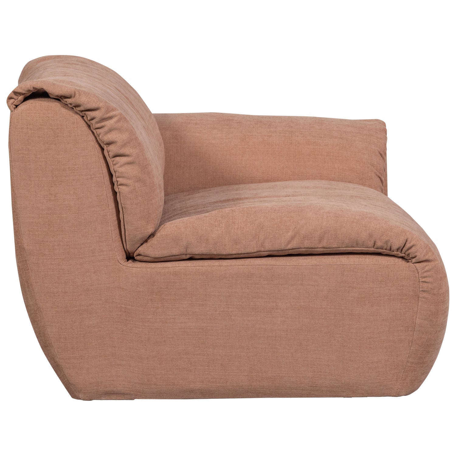 Rechtsseitiges modulare Sofa BAGGY - 1-sitziges Element in Rosa [Klaudia]