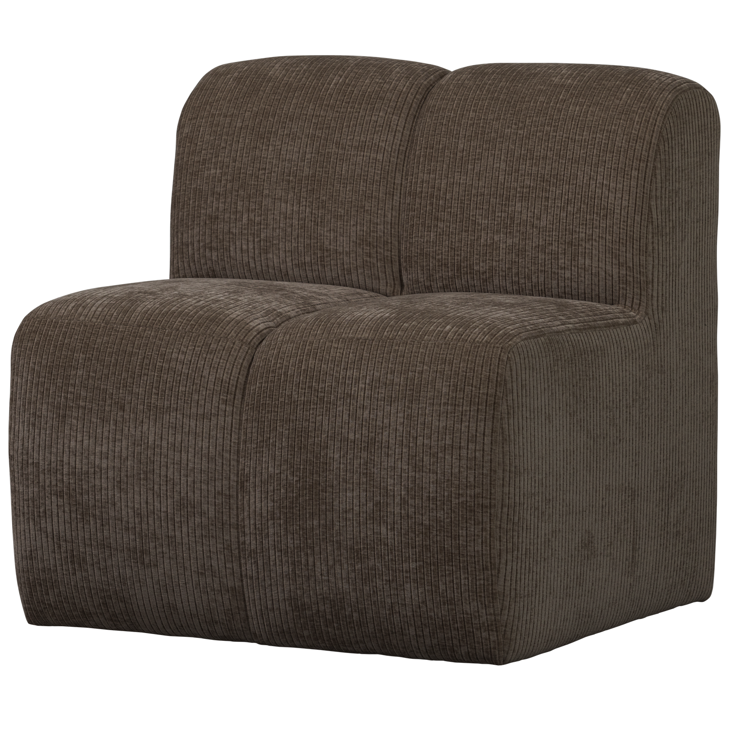 Armchair / MOJO BENCH module brown corduroy