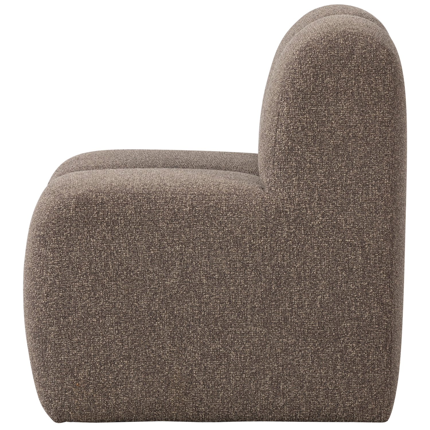 Armchair / MOJO BENCH module brown mélange boucle