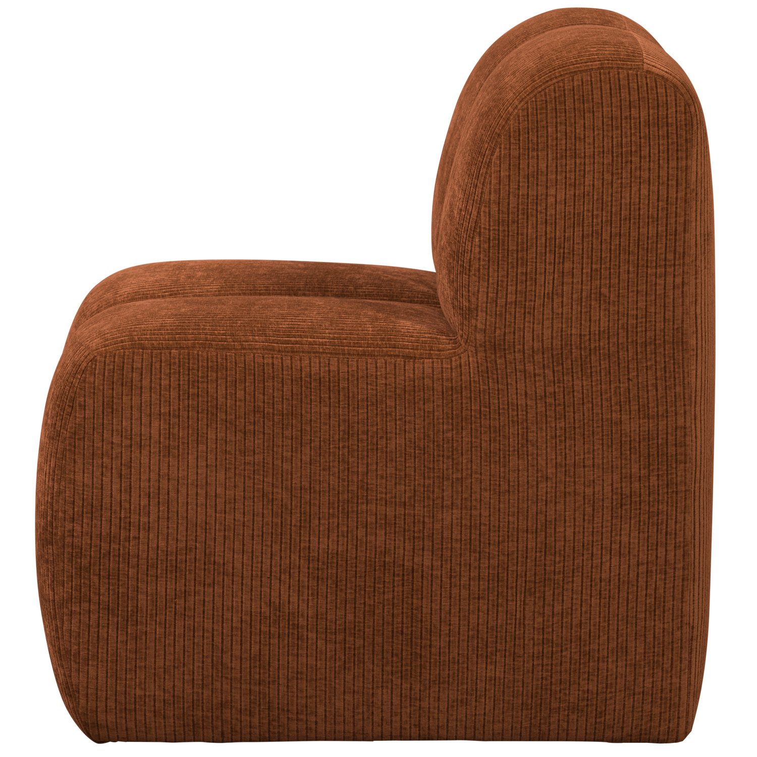 Armchair / MOJO BENCH module rusty brown corduroy