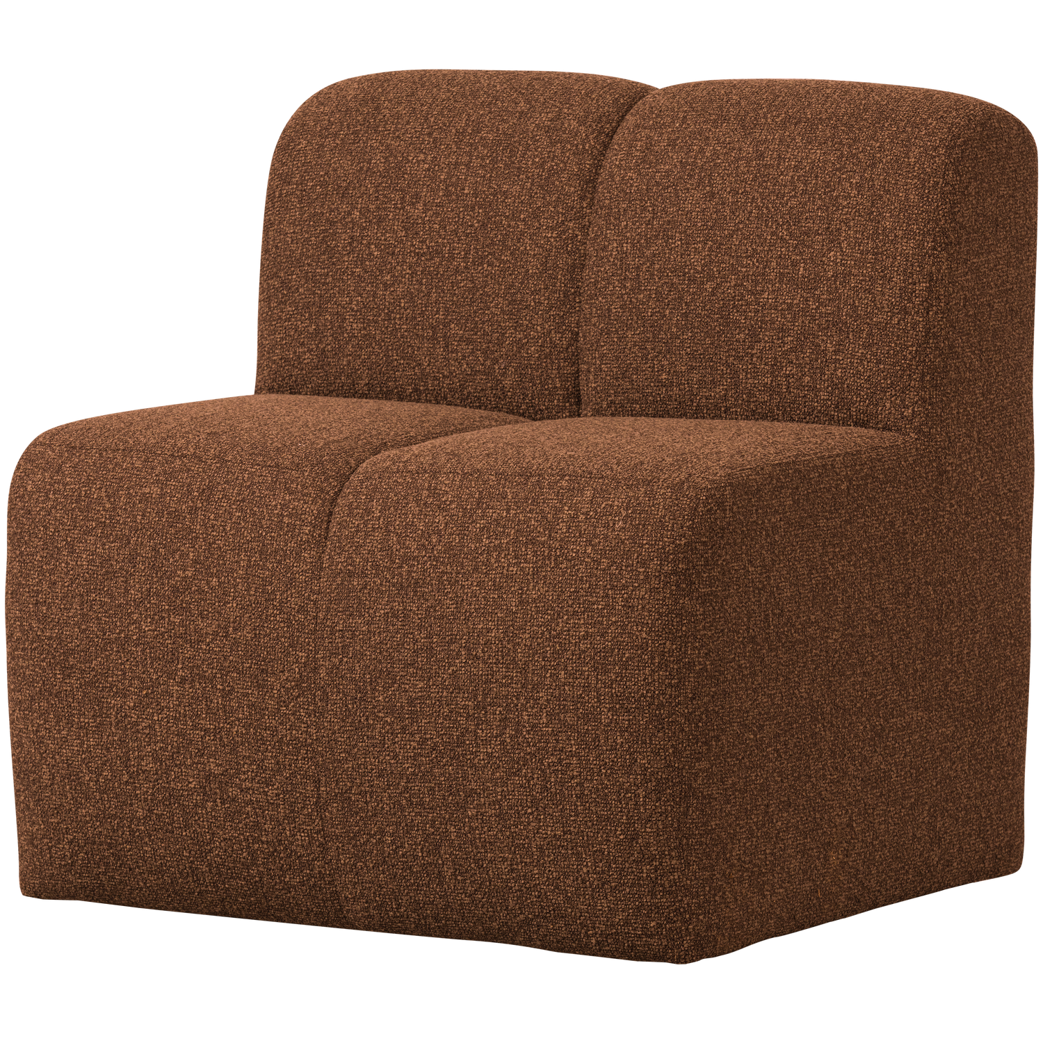 Armchair / MOJO BENCH module rust brown mélange boucle