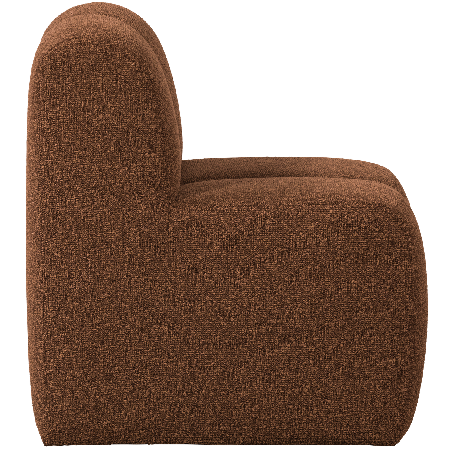 Armchair / MOJO BENCH module rust brown mélange boucle