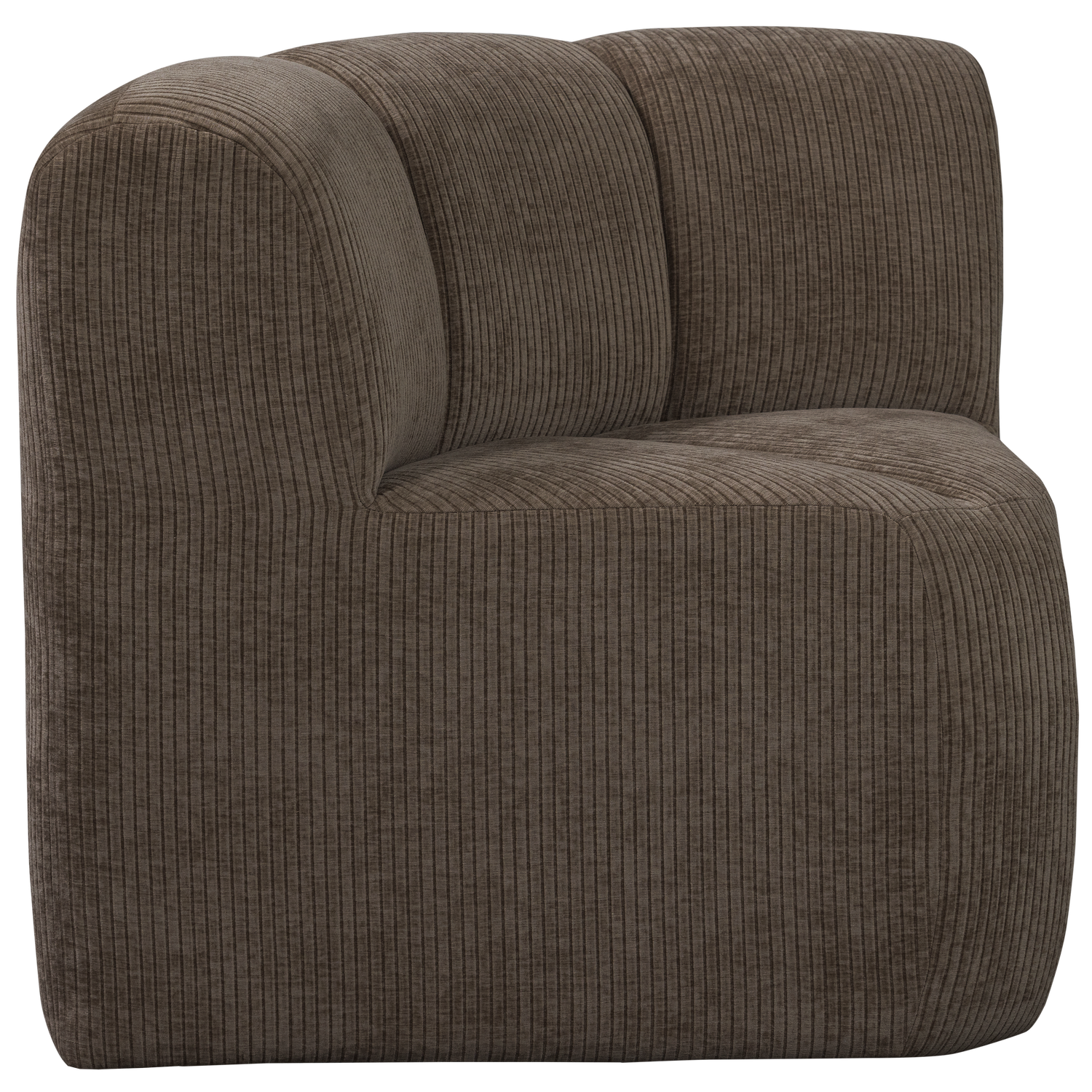 Modulares Sofa MOJO BENCH - braunes Cord-Eckelement