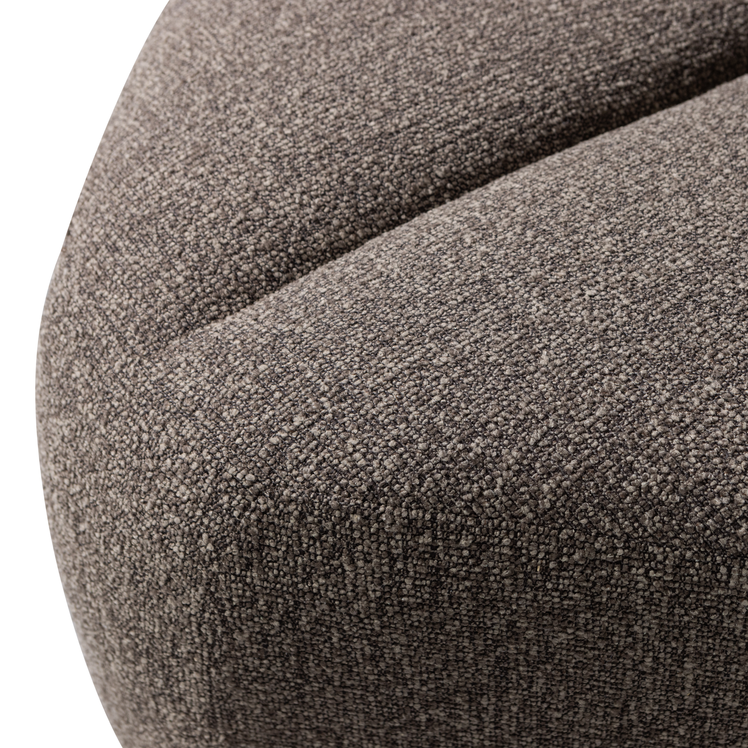 Modulares Sofa MOJO BENCH - Eckelement braun meliert Boucle