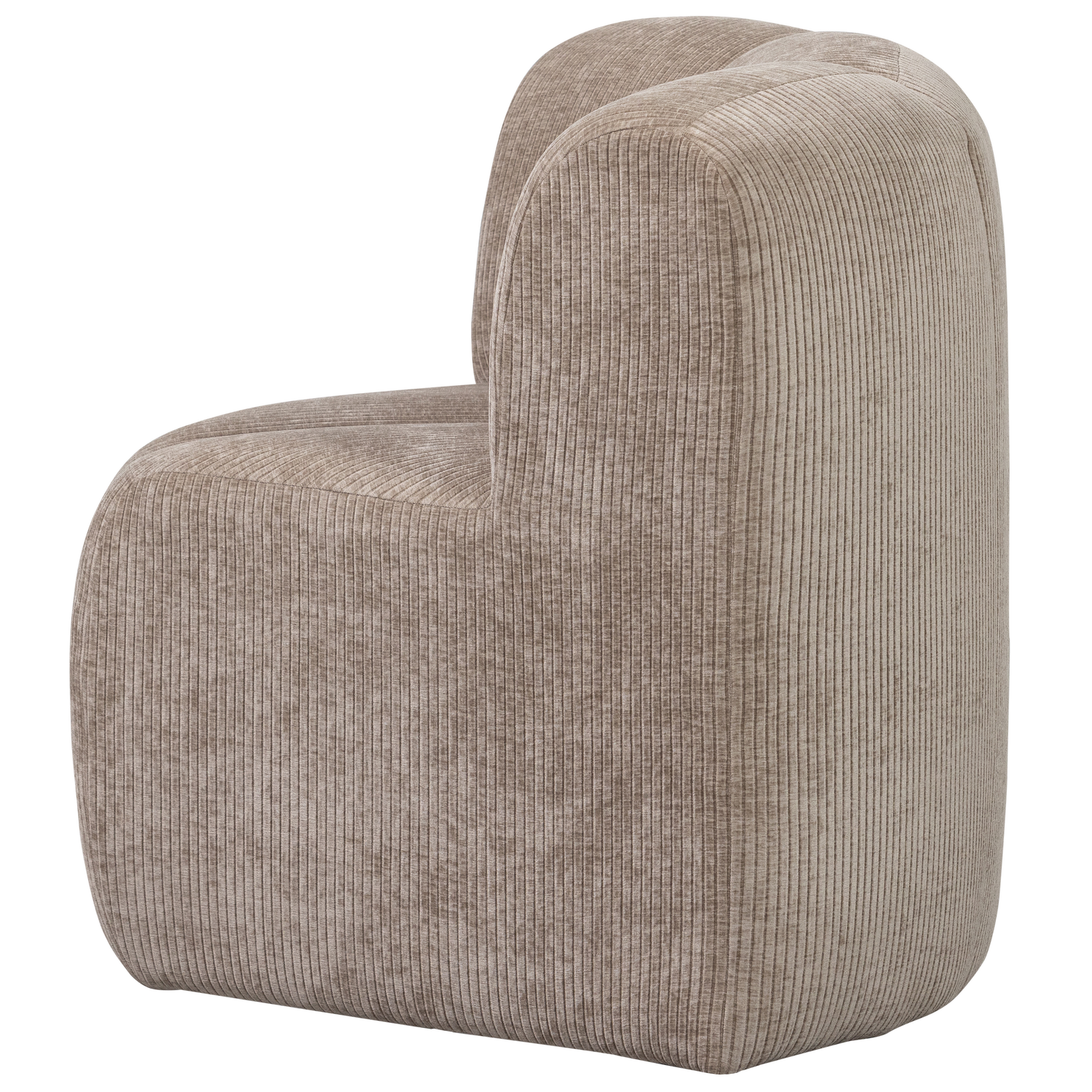 Modulares Sofa MOJO BENCH - Eckelement in sandfarbenem Cord